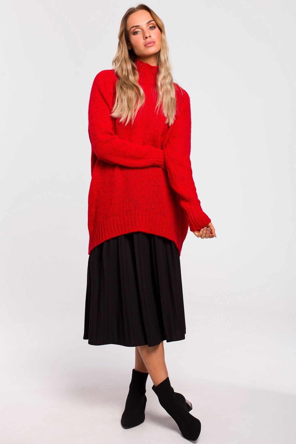 Made of Emotion-Asymmetrical sweater with a mock turtleneck 2