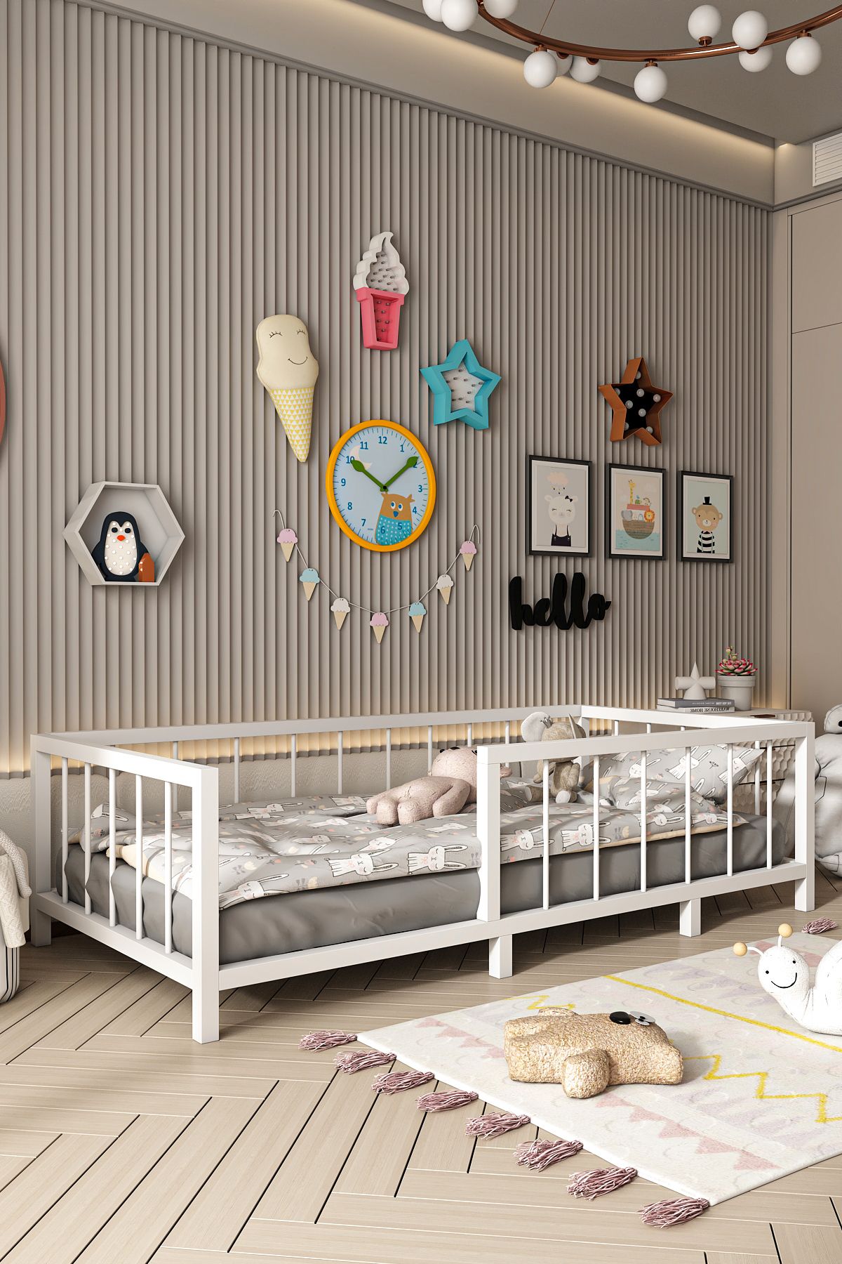 GİVAYO WOOD'S Thorin Bebek Çocuk Montessori MDF Yatak