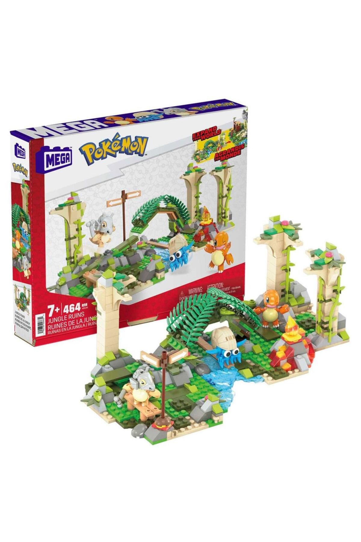 gcaksesuar HDL86 MEGA™ Pokémon™ Jungle Ruins - Adventure Builder Antik Kent Seti 464 parça +7 yaş