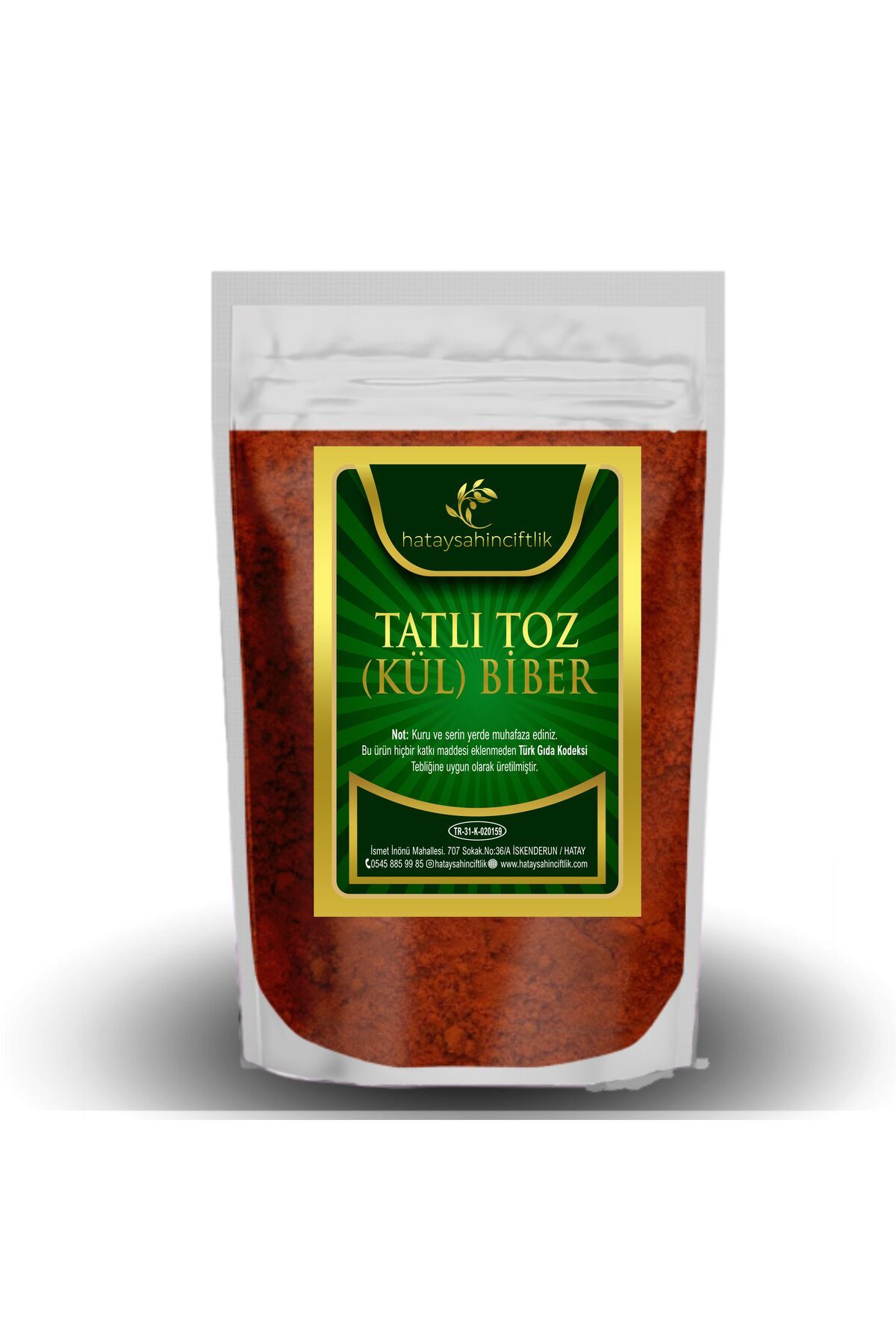 HATAY ŞAHİN ÇİFTLİK Tatlı Toz (Kül) Biber 100 Gr