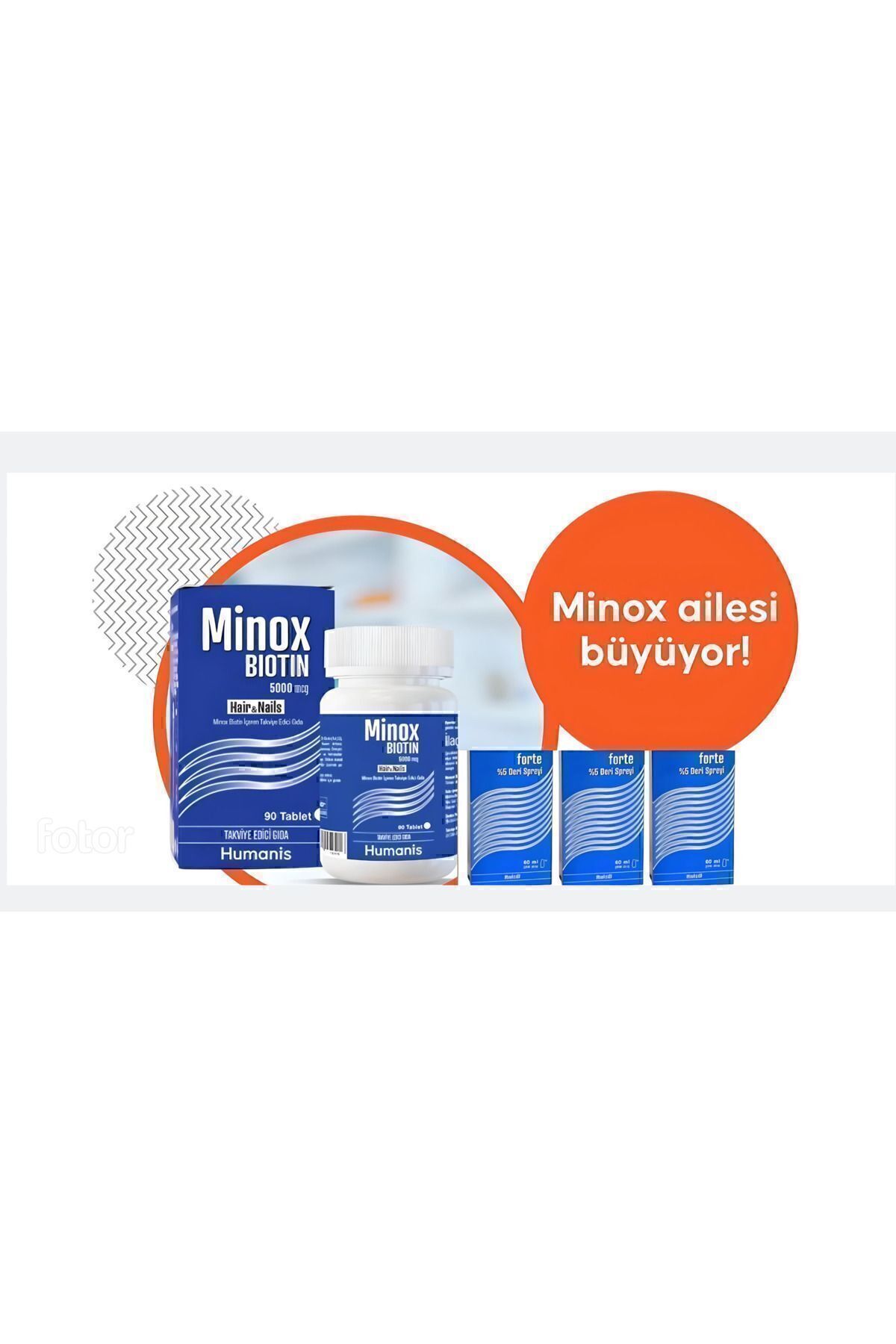 MİNOX Mino xil Forte Biotin Ve 3x Sprey