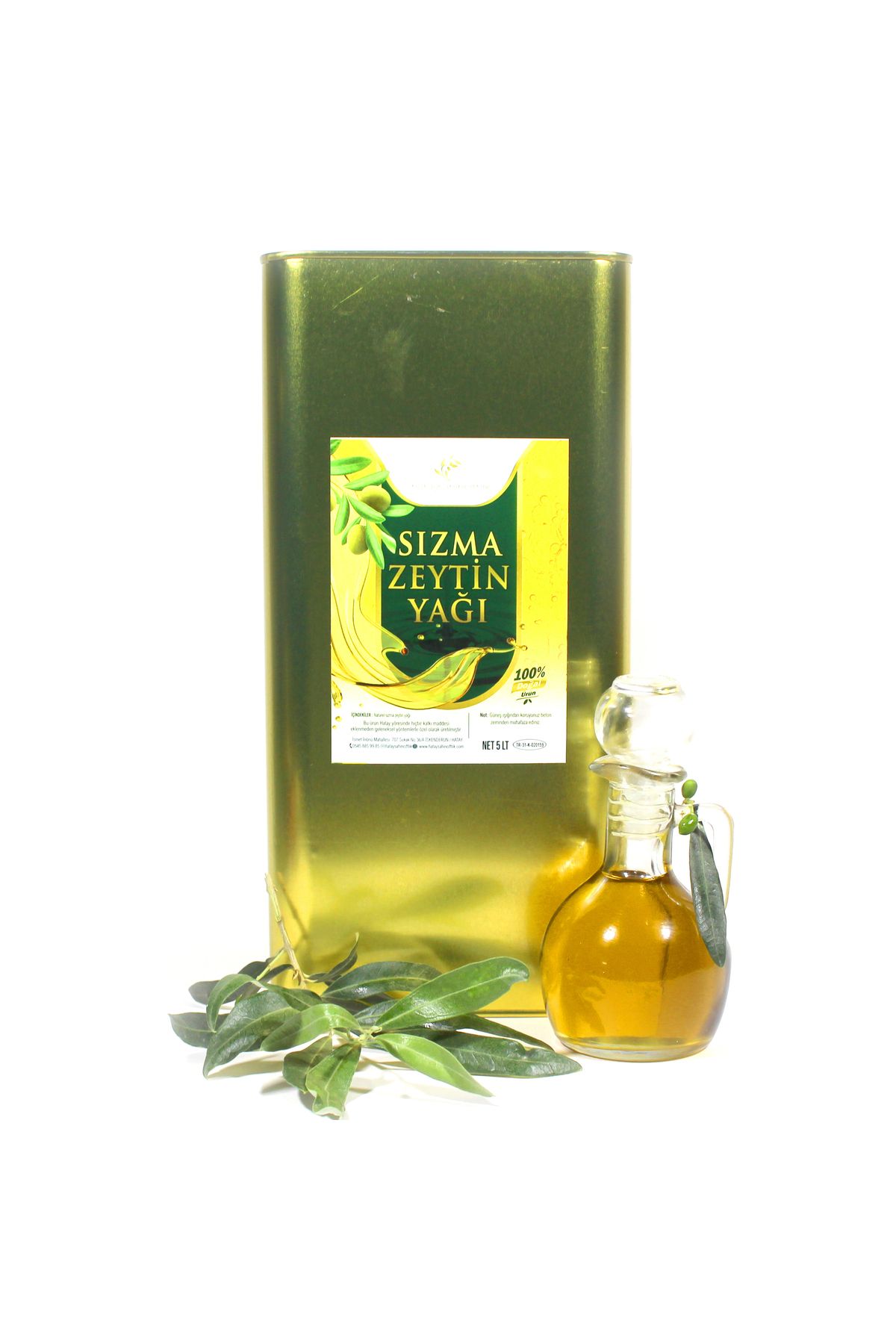 HATAY ŞAHİN ÇİFTLİK Naturel Sızma 1. Kalite Zeytin Yağı 5 LT