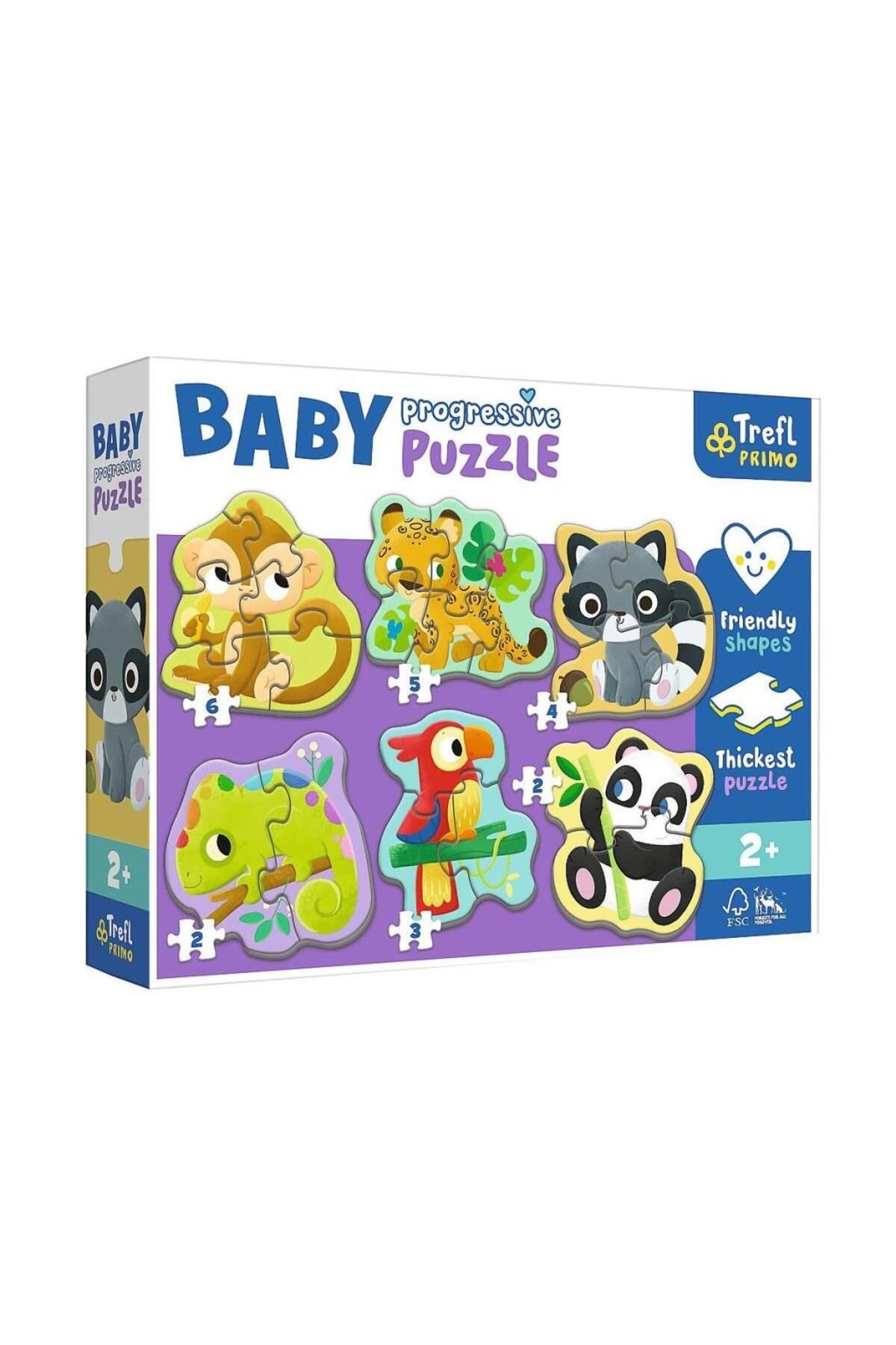 Take and Happy Puzzle-44005 Egzotik Hayvanlar Baby Puzzle