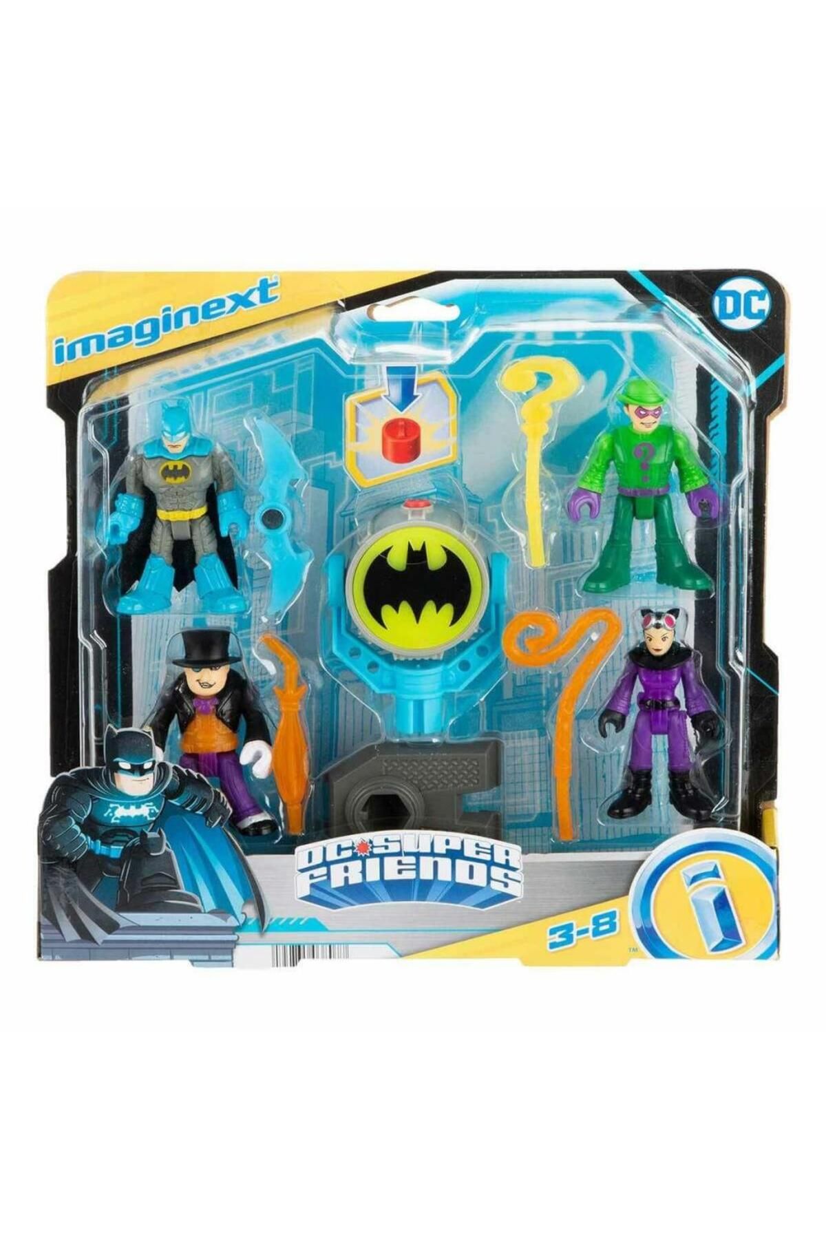 gcaksesuar HFD47 Imaginext, Bat-Tech Bat-Signal Figür Seti, DC Super Friends