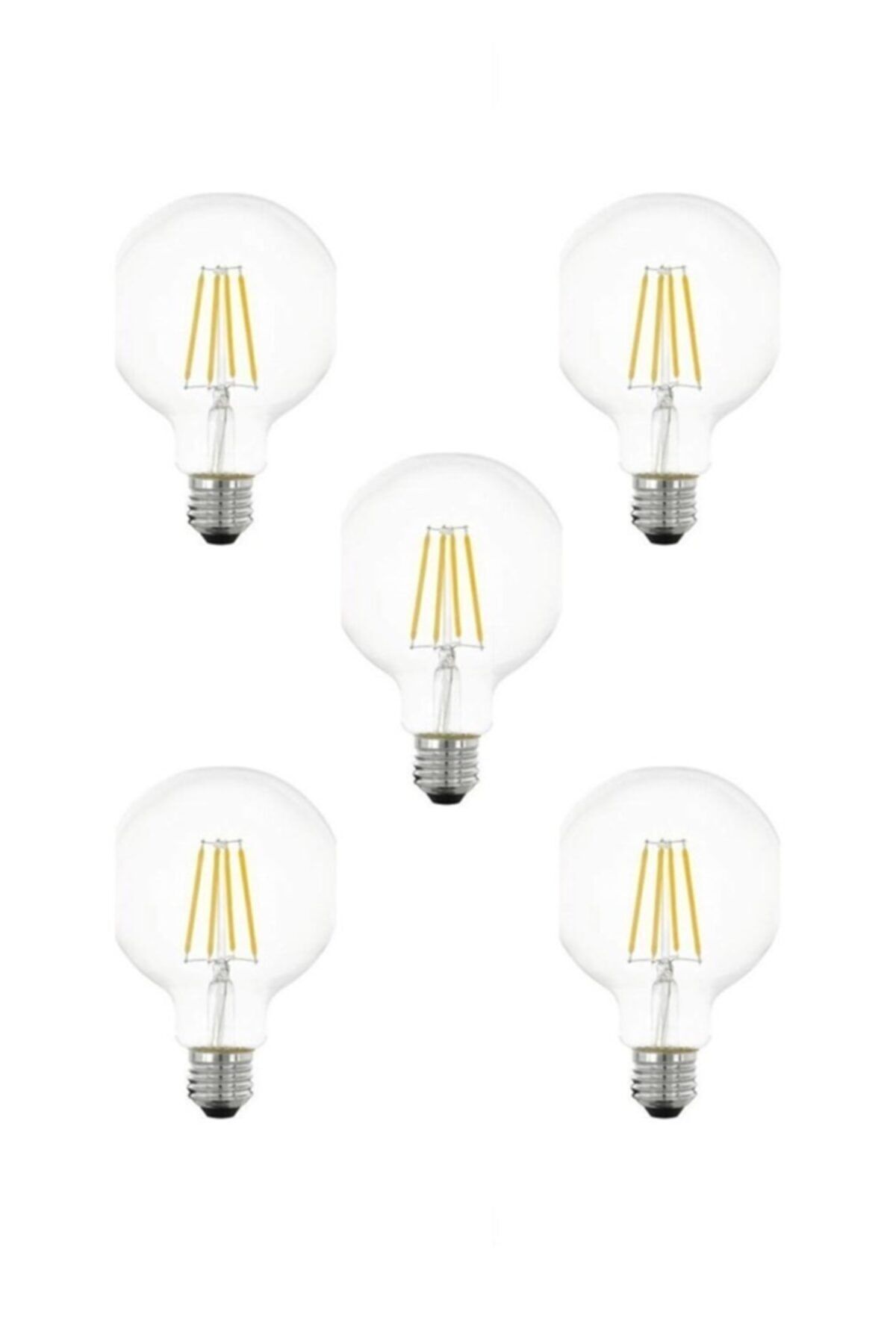 Led Rustic Decorative Vintage Lighting 6500k White Bulb G95 5pcs