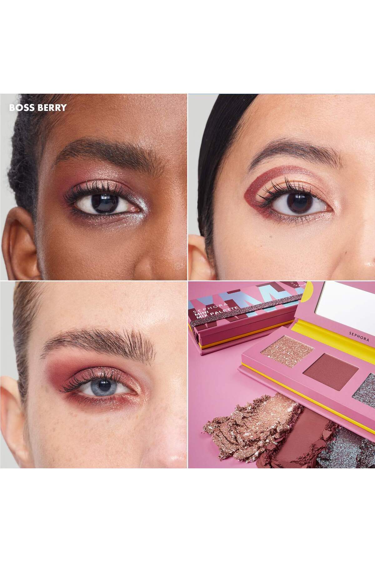 SEPHORA COLLECTION-Mini Mix Palette 3g - Long-Lasting, Matte&Silvery&Sequin Ended Eye Shadow Palette 2