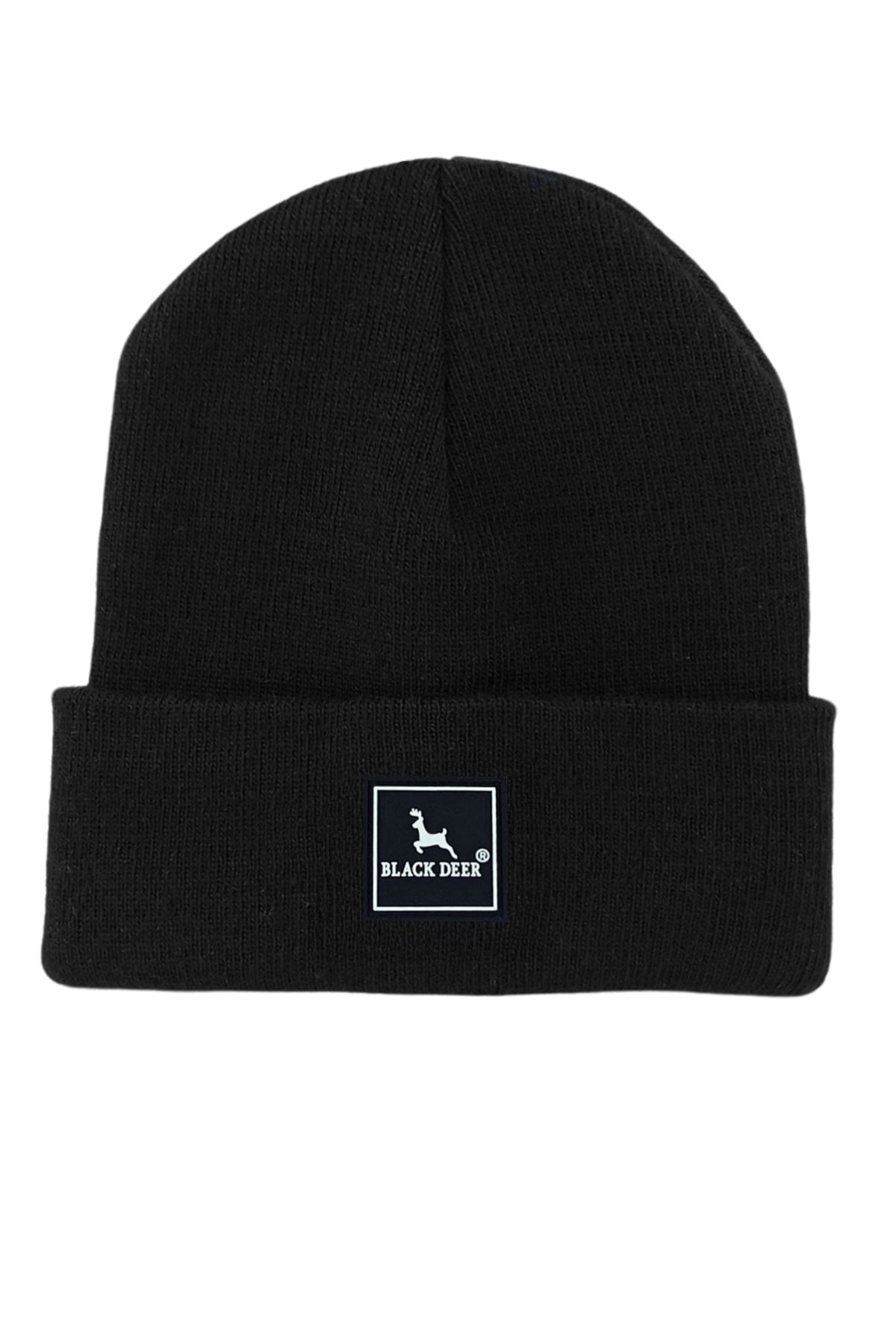 BLACK DEER-Unisex Winter Beanie Hat - Soft Knitwear, Acrylic Beanie with Plain Logo 1