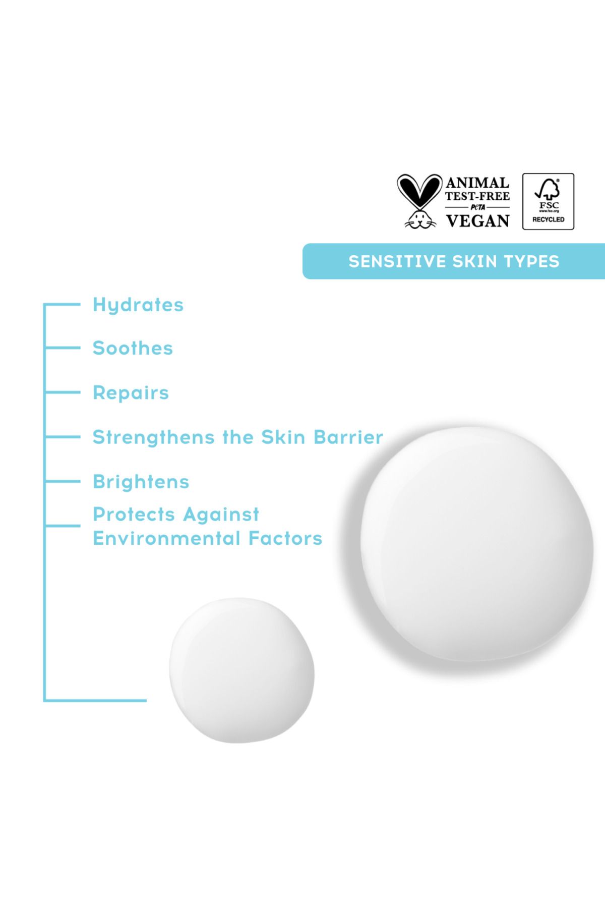 Cream Co.-crema co. Ser de reparare a pielii Cloud Milk pentru toate tipurile de piele, ser de reînnoire a pielii, ten cu acid hialuronic 2