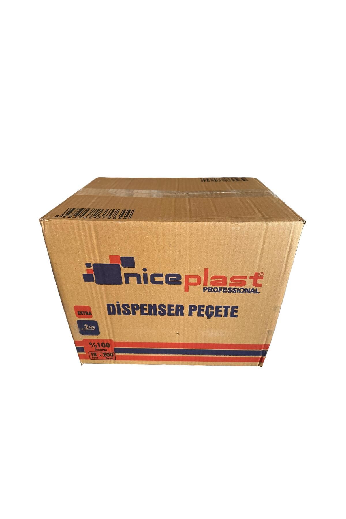 Niceplast Masaüstü Dispenser Peçete - 2 Kat - 200 Adetlik 18 Paket / Koli