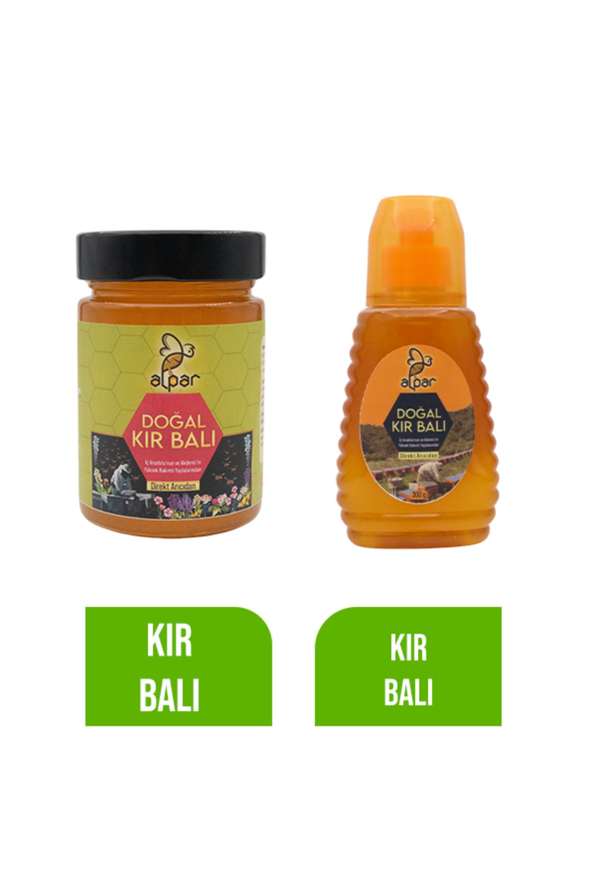 ALPARBALL Alpar Bal Doğal Kır Balı 450gr x 300 gr sıkmalı