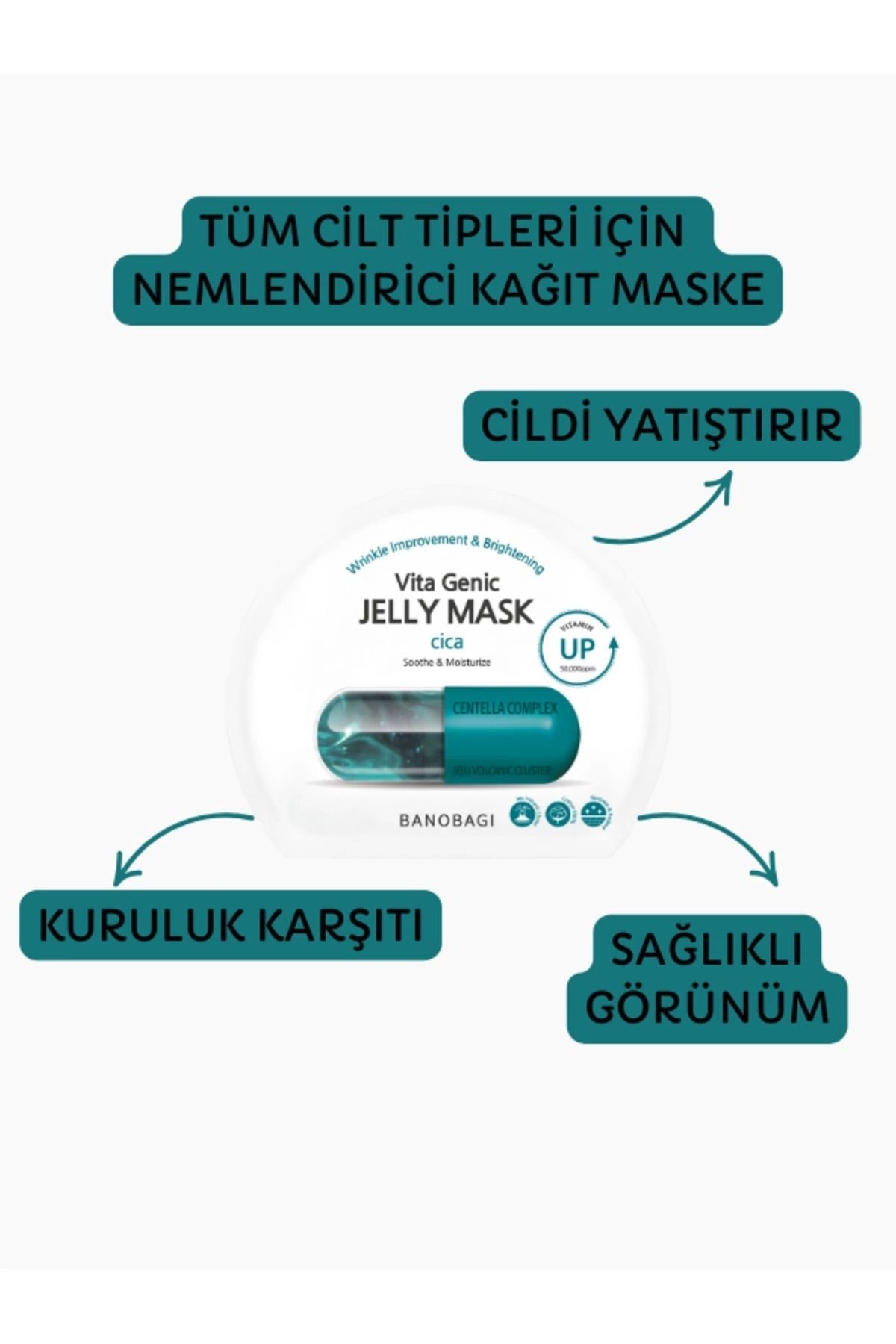 Banobagi Vita Genic Jelly Mask Cica ( ve Aydınlık veren maske)