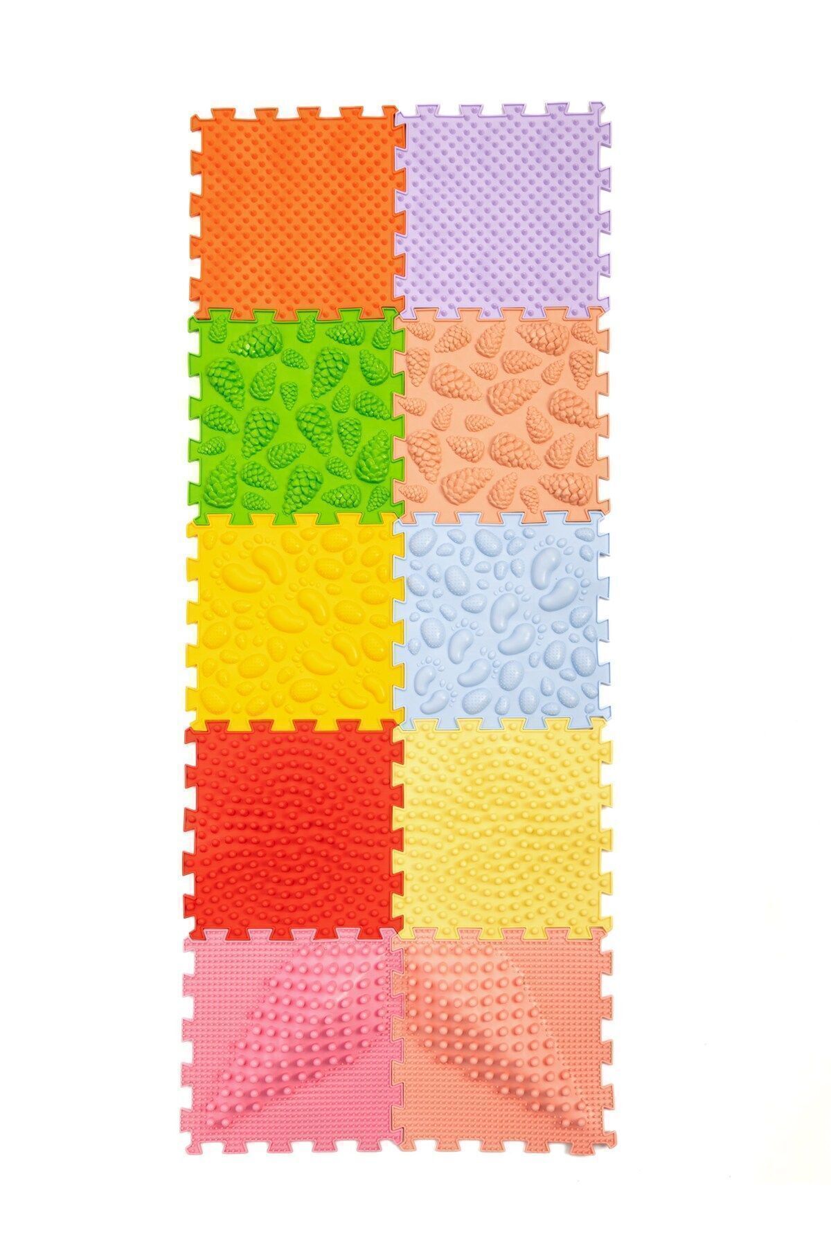 Ortohalı 10 Modüllü Ortopedik Halı Çocuk Duyu Matları Puzzle Çocuk Masaj Halıları  OH105 fotoğrafı 3 (önizleme)