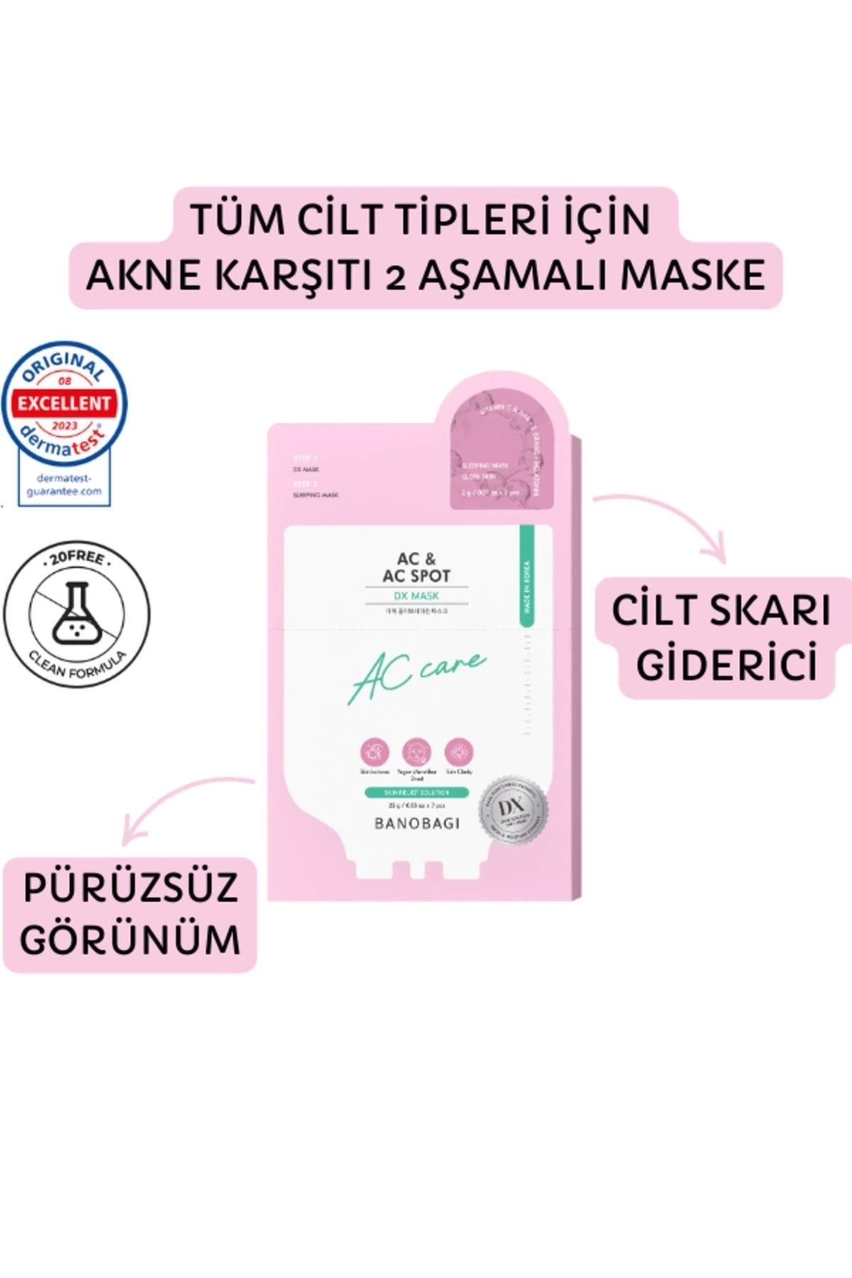 Banobagi DX Mask AC & AC Spot (Akne ve Skar karşıtı maske)