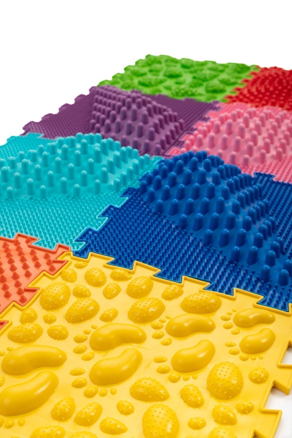 Ortohalı 8 Modüllü Ortopedik Halı Çocuk Duyu Matları Renkli Puzzle Çocuk Masaj Halıları Oh801 fotoğrafı 3 (önizleme)