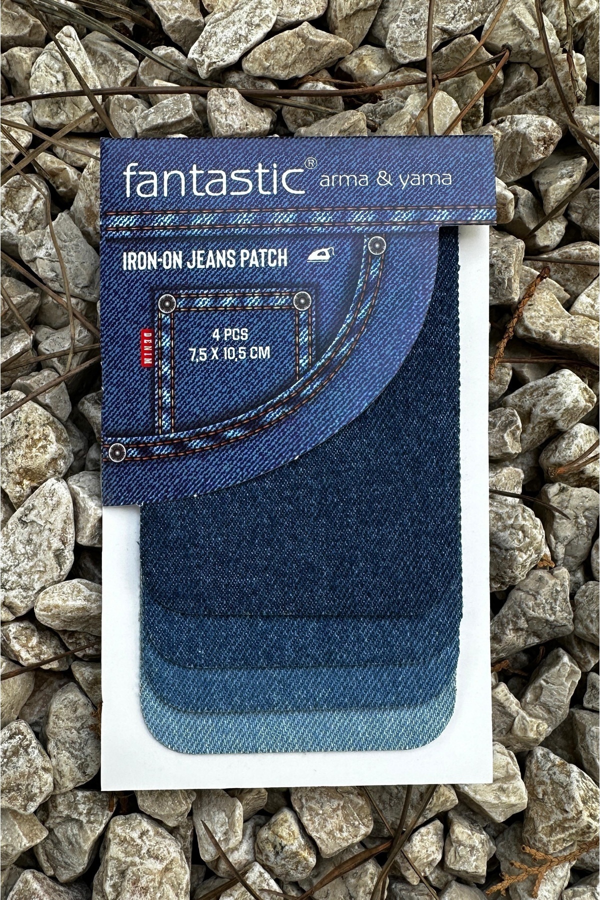 FANTASTIC ARMA 4'lü Paket Ütü Ile Yapışan Kot Arma Patch Kot Yaması, Onarım ve Dekoratif Kullanım için Denim, Jeans