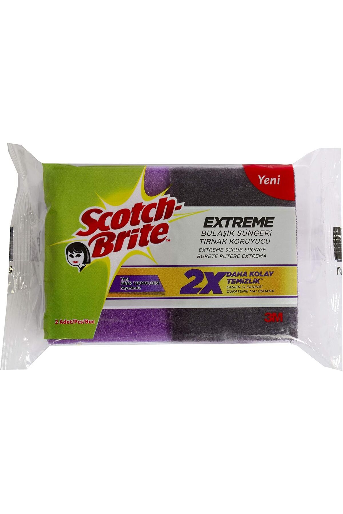 STOREMAX shopmst 1789760 Extreme Bulaşık Süngeri 2'li Tırnak Koruyuculu Life Buystore 1006387