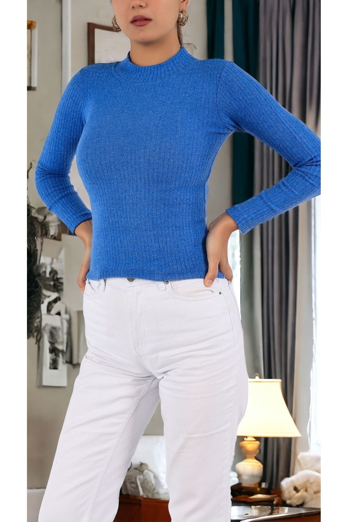 Aslında Look-Ribbed Knitwear Long Sleeve Slim Fit Bady - Pictures Have Reference - Close Fit Body Wraps. 3