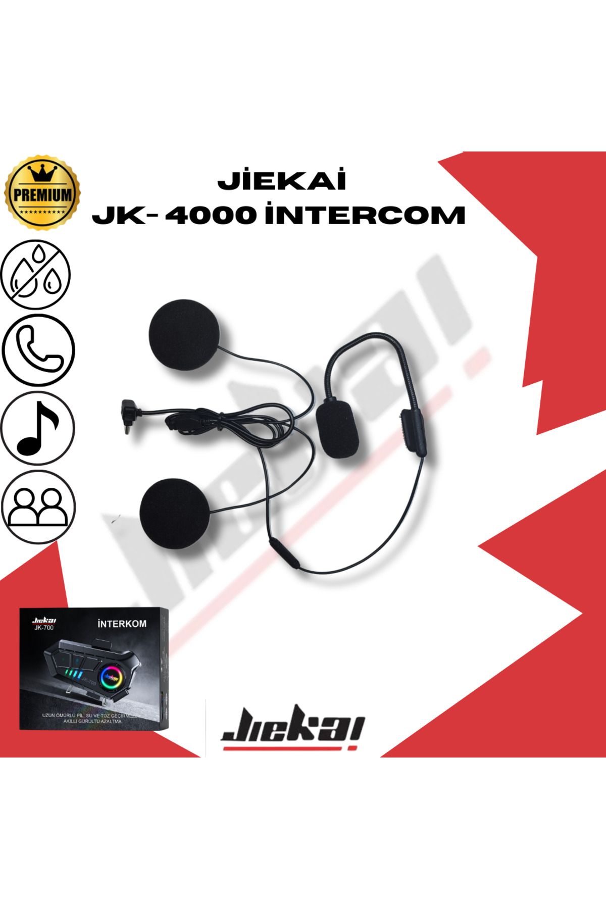 JİEKAİ JİEKAİ JK-4000 İNTERCOM KULAKLIĞI MİKROFON ( İNTERCOM DEĞİLDİR )  YEDEKPARÇA