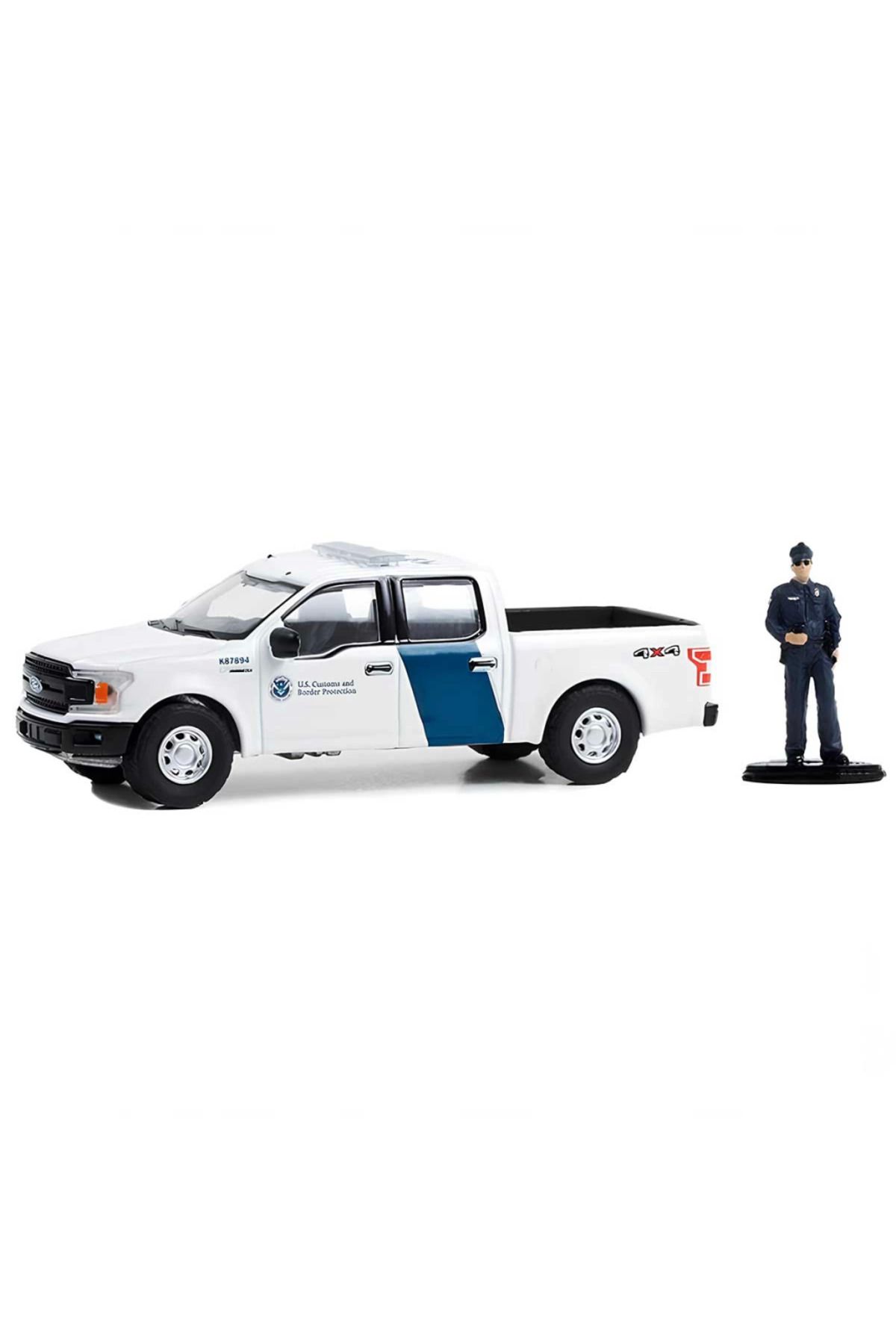 Liodoro NessiWorld Greenlight 1/64 2018 Ford F-150 XLT with Customs Officer