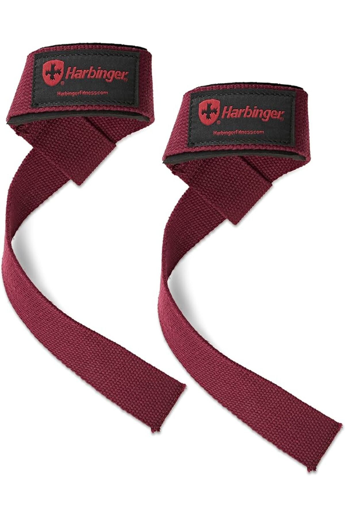 HARBINGER Padded Cotton Lifting Straps Merlot