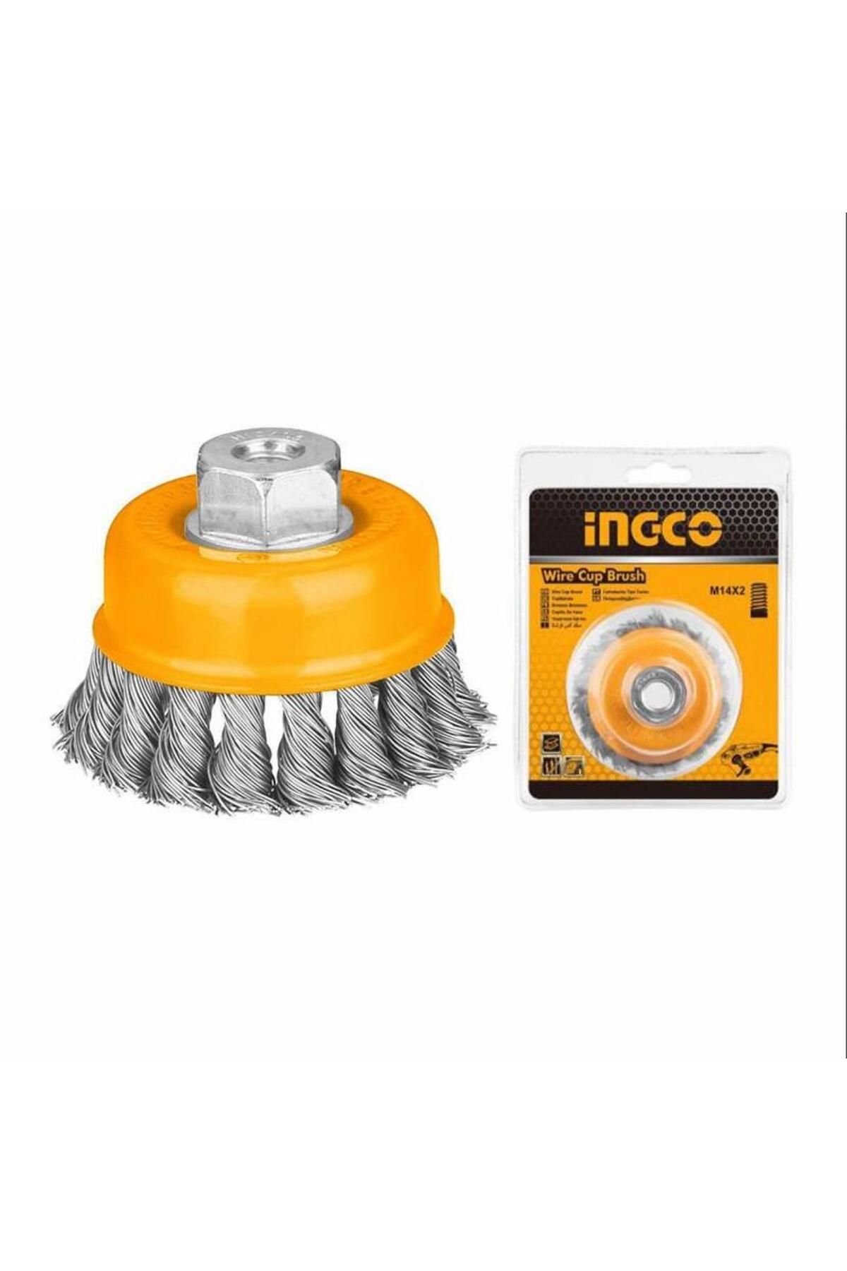 Ingco Burgulu Çanak Tel Fırça 100mm