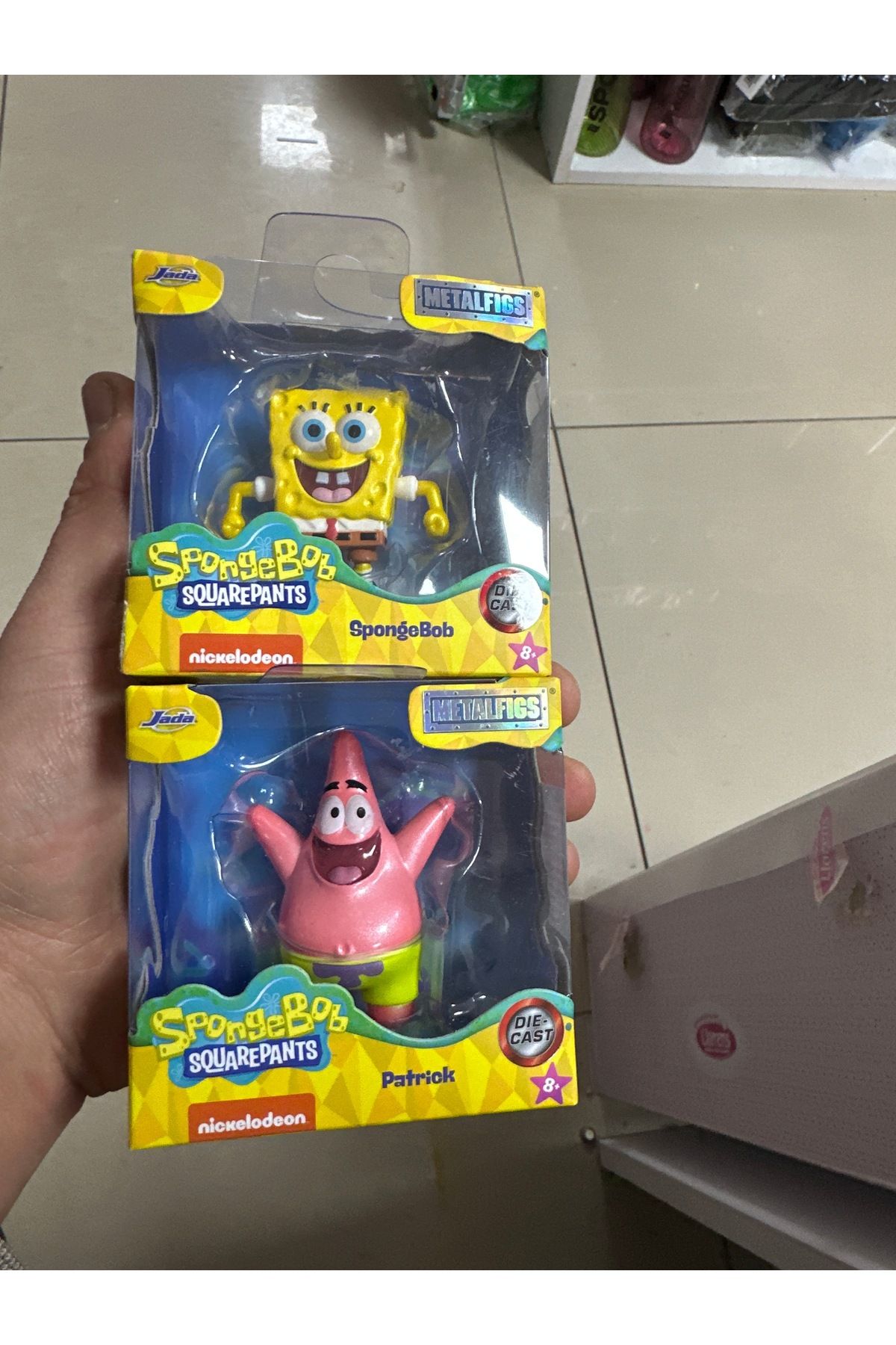 Jada SPONGEBOB VE PATRİOK 2 Lİ MINI METAL FİGÜR KOLEKSİYONLUK PATRİK VE SÜNGER BOB