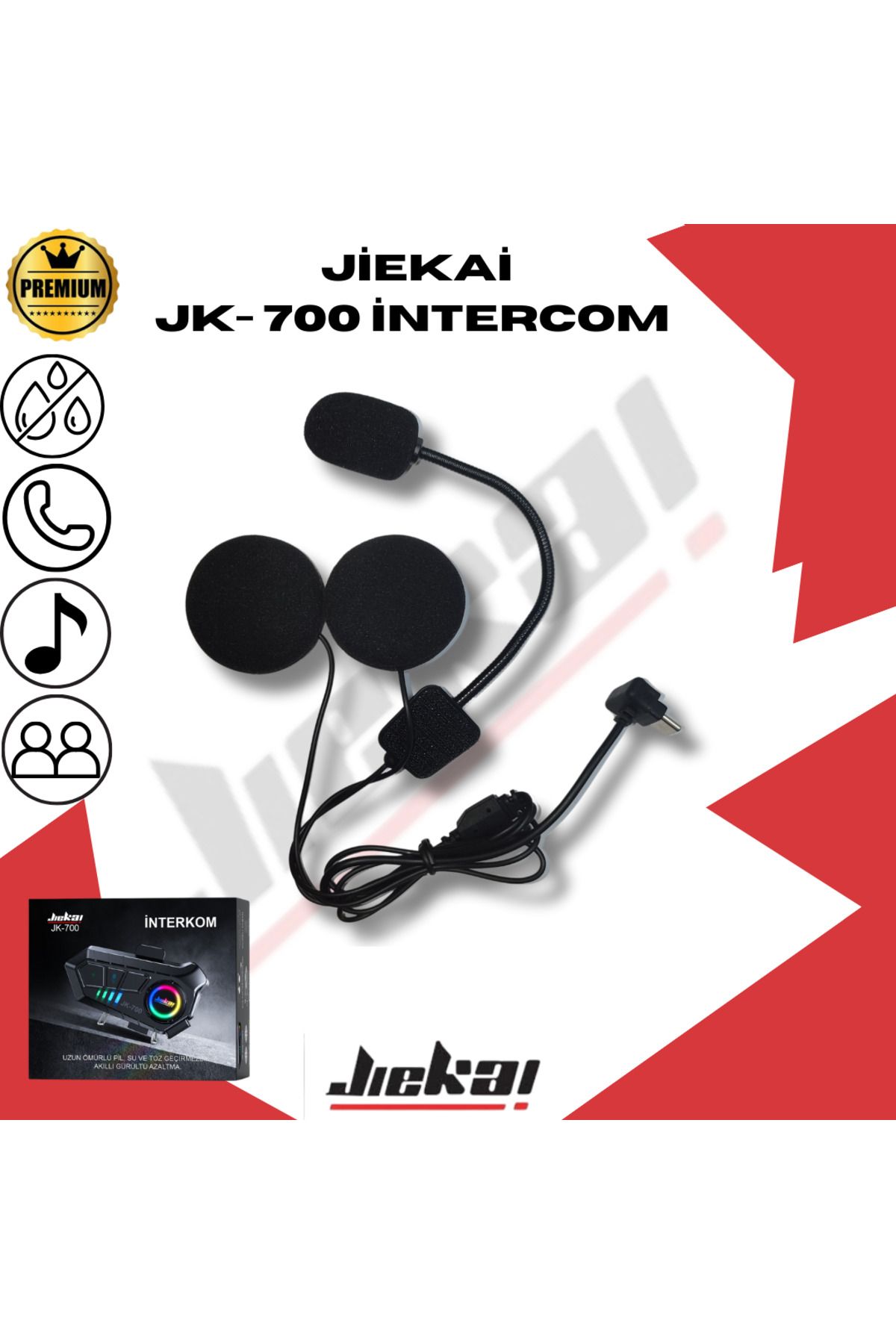 JİEKAİ JİEKAİ JK-700 İNTERCOM KULAKLIĞI MİKROFON ( İNTERCOM DEĞİLDİR )  YEDEKPARÇA