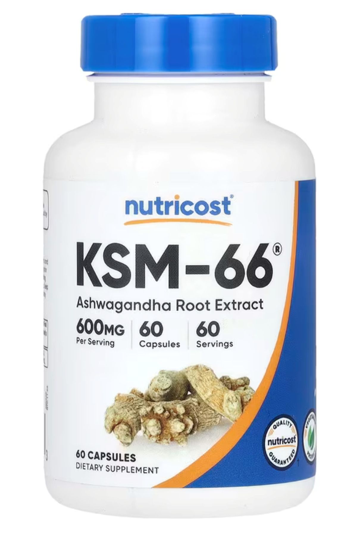 Nutricost KSM-66 Aswaganda Root Extract 600mg, 60 Veggie Caps - High Potency 5% Withanolides - with