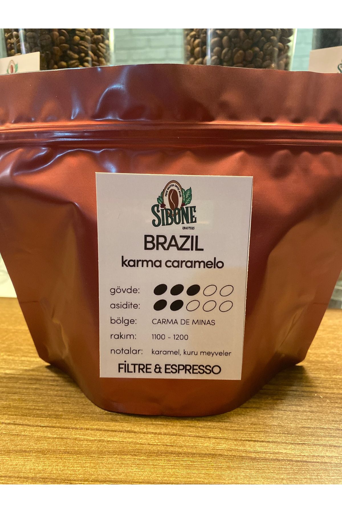 sibone coffee Sibone Brazil Karma Caramelo Filtre Kahve 250gr.