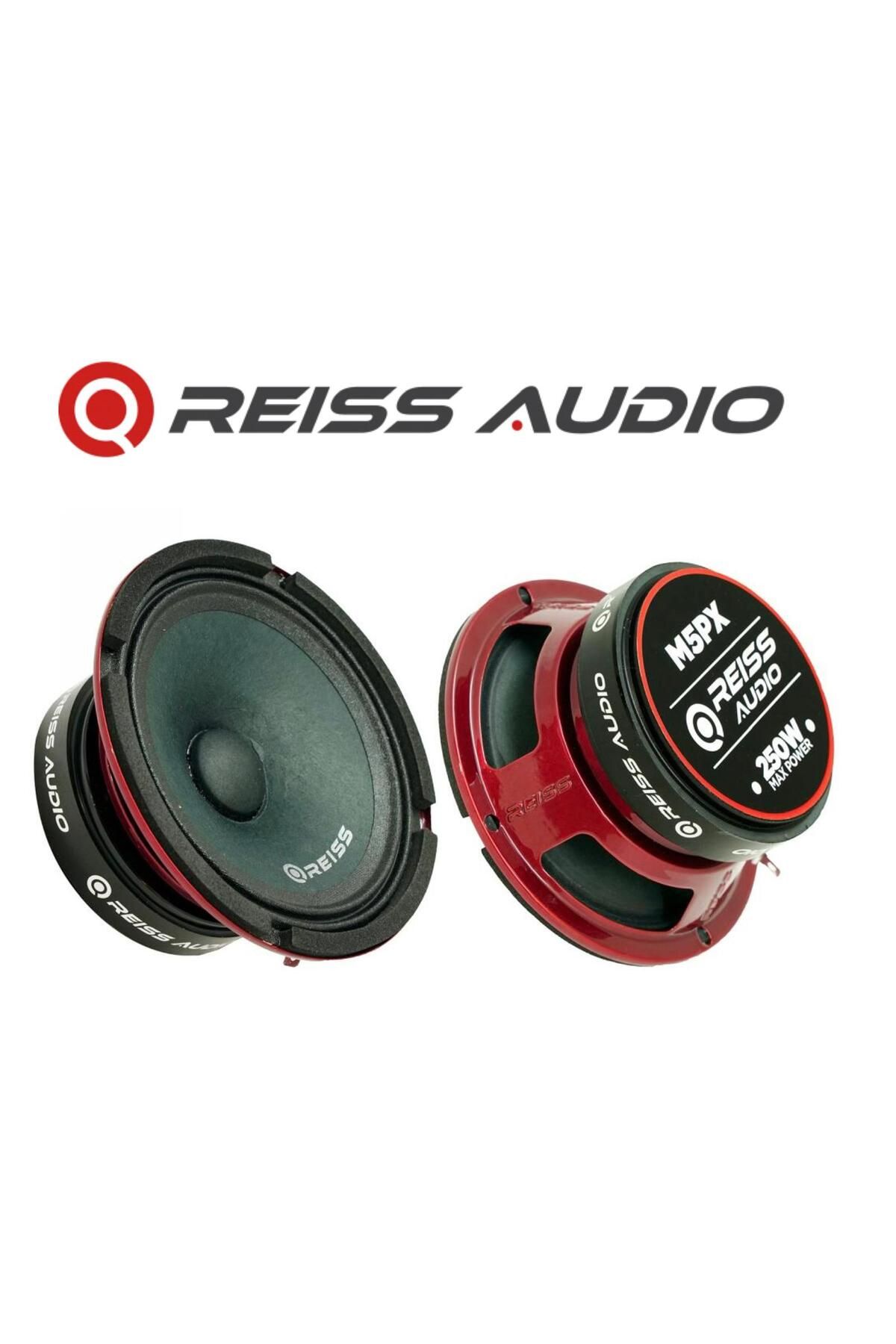 Reiss Rs-m5px Çifti 500w-200w Rms Deprem Serisi 13cm Metal Kapaklı Oto Midrange Hoparlör Takım Aksr