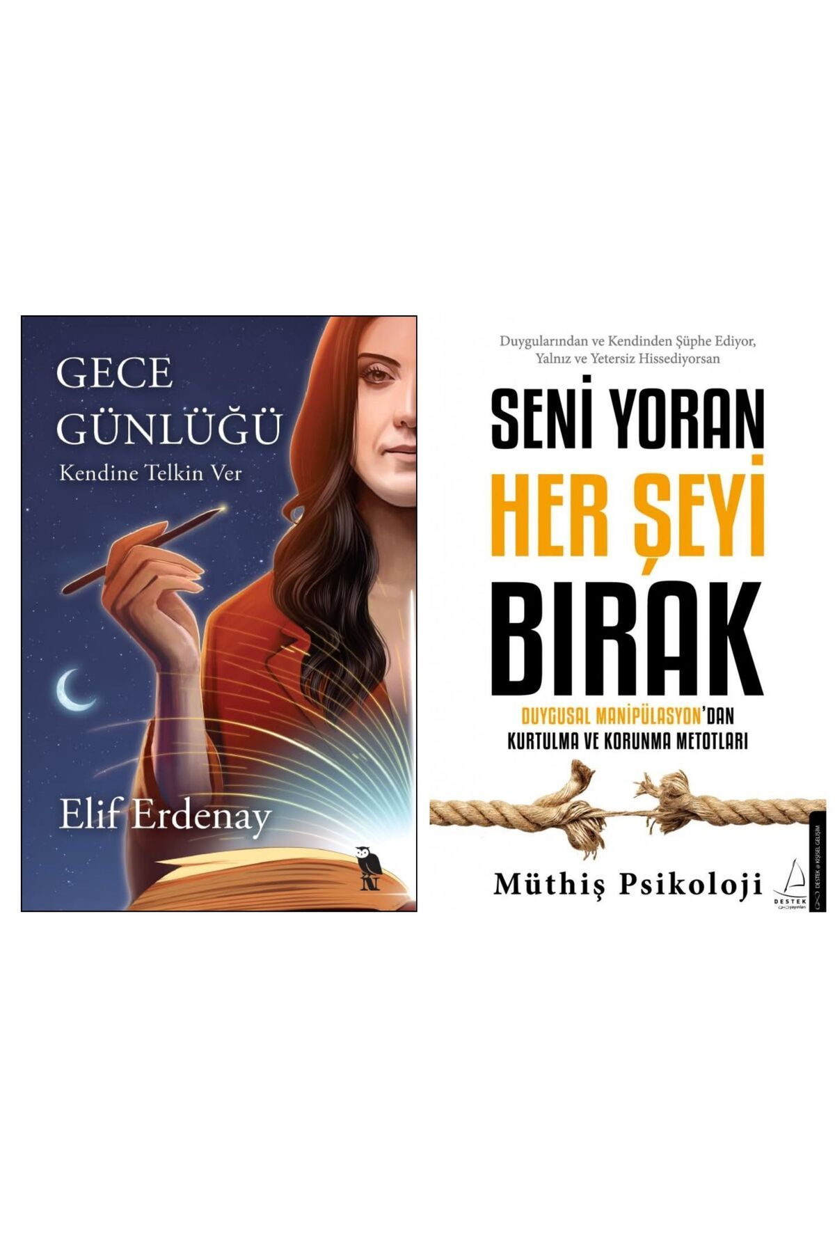 Destek Yayınları Gece Günlüğü+Seni Yoran Her Şeyi Bırak 2 Kitap Set