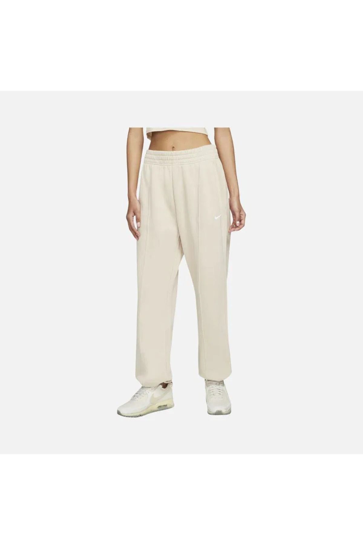 Nike-Sportswear Essential Collection Fleece Mr Pant with Beige Fleece Women's Sweatpants Bv4089 2