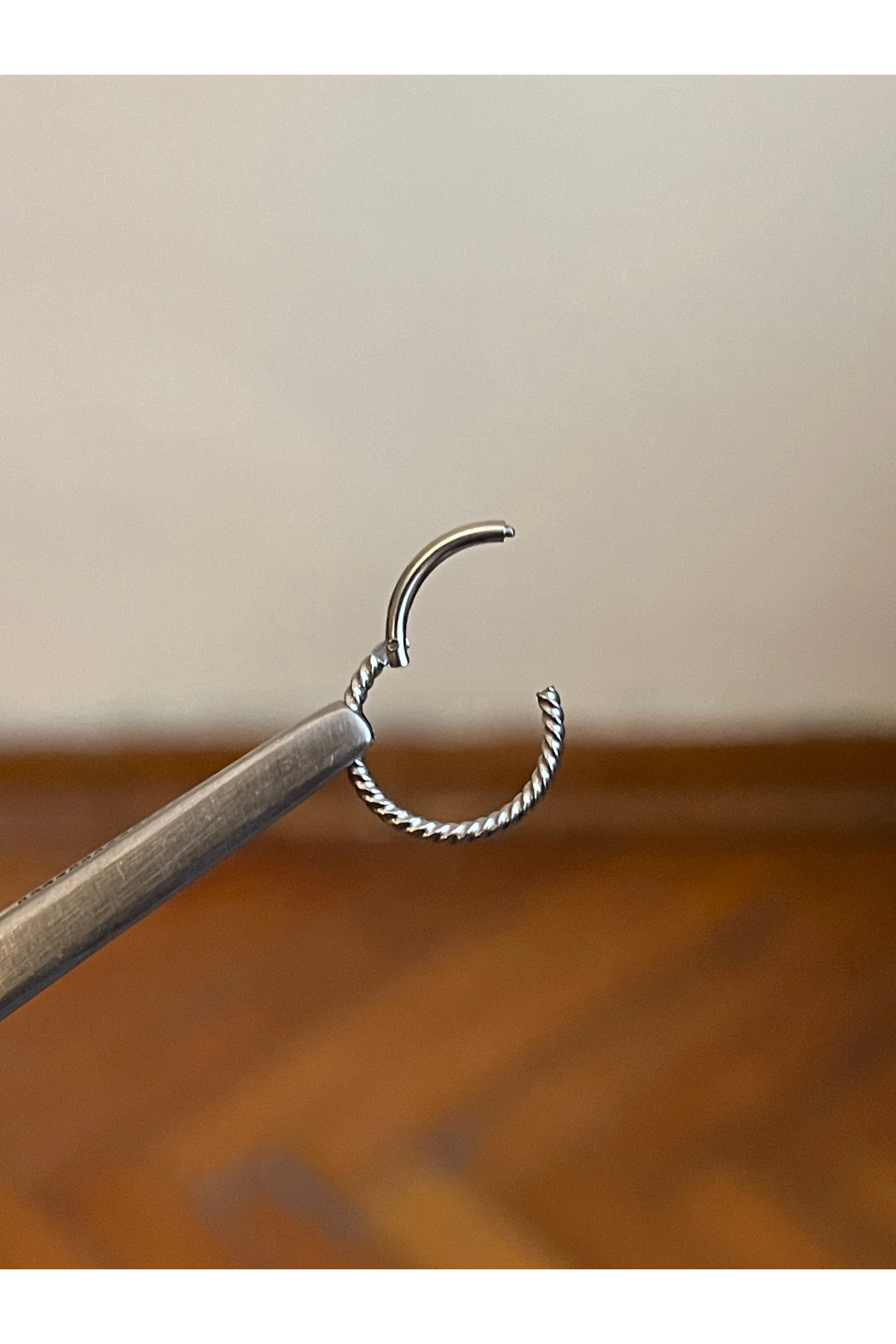 Rupen Kraft-316 L Surgical Steel Twisted Cartilage Piercing Rook Orbital Helix Septum Piercing 2