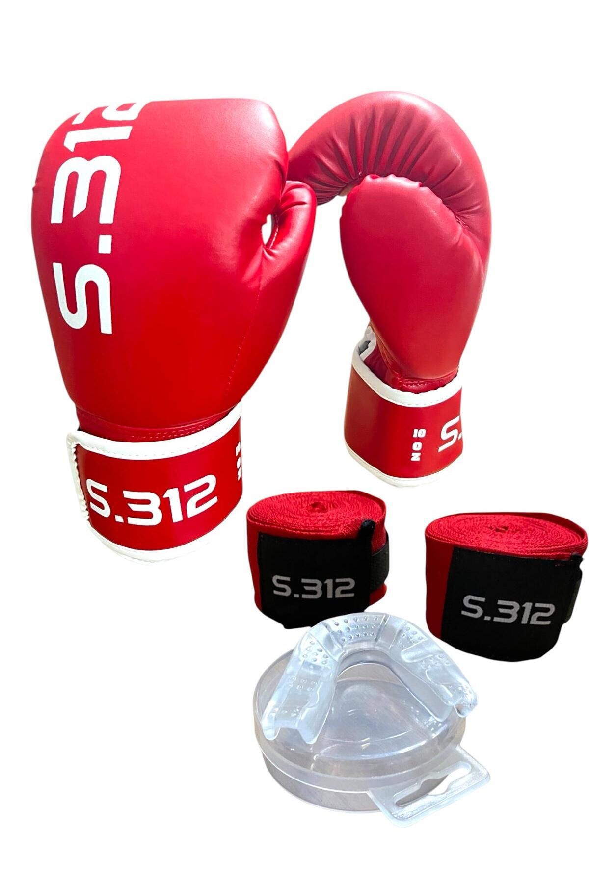 SIFIR312 Boks Eldiveni, Kick Boks Eldiveni, Muay Thai Eldiveni, Maç ve Antrenman Eldiveni + Bandaj - Dişlik