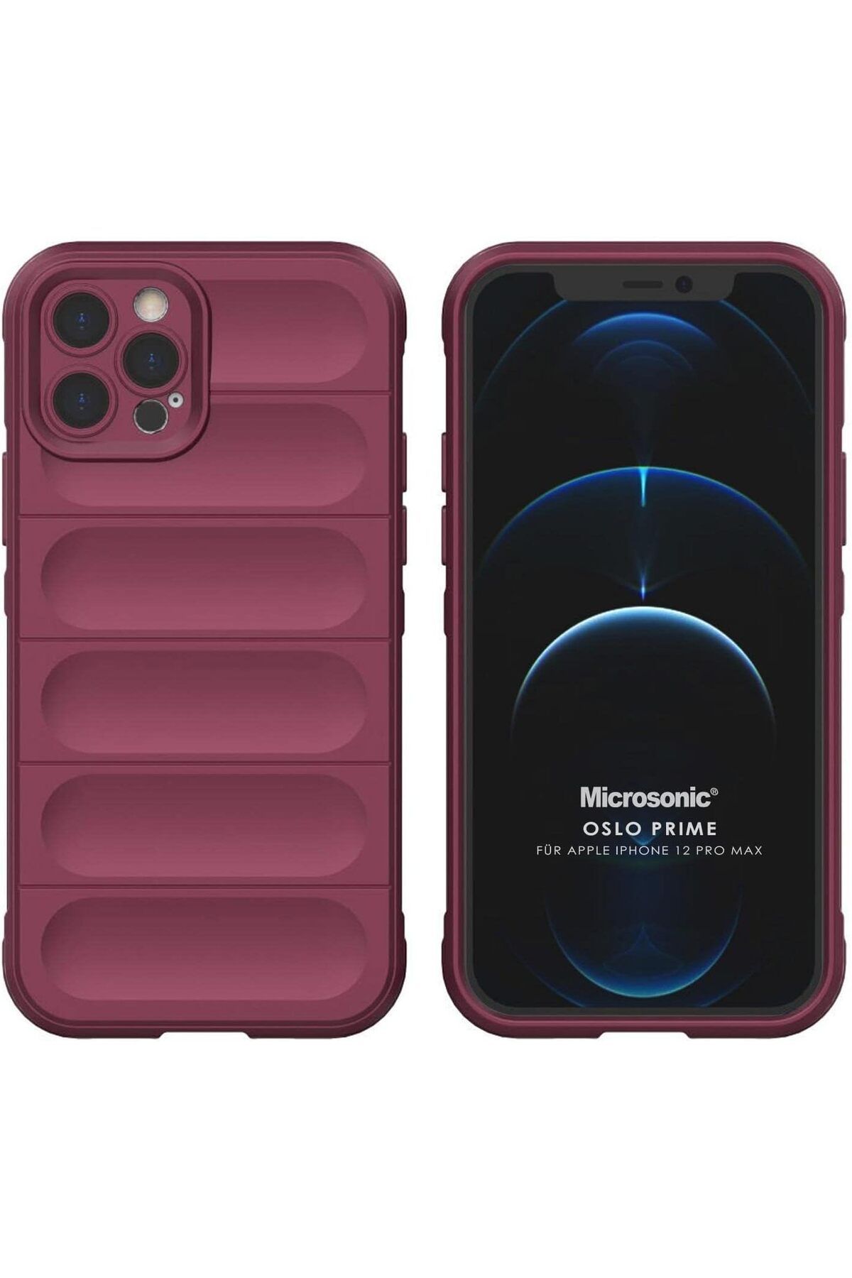 STOREMAX lbstorex iPhone 12 Pro Max için Kılıf Oslo Prime Bordo [iPhone 12 Pro Max ile Uyumlu Kılıf - Bo