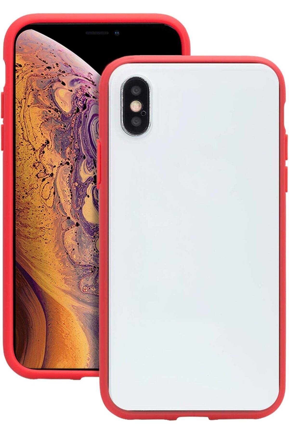 STOREMAX efshopx iPhone XS Max Shadow Kılıf Kırmızı New Desing 1002192