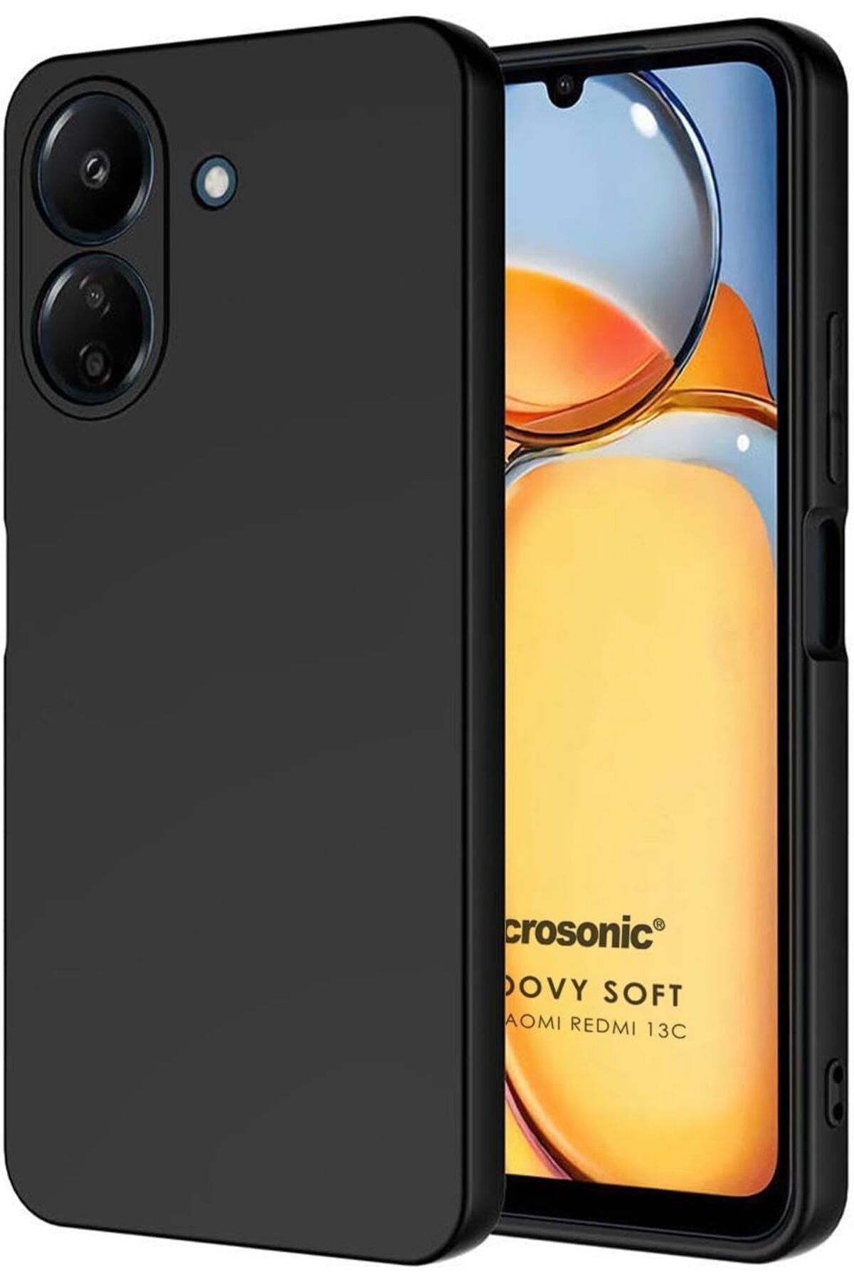 STOREMAX cmllashop Xiaomi Redmi 13C için Kılıf Groovy Soft Siyah [Redmi 13C ile Uyumlu Kılıf - Siyah] 5