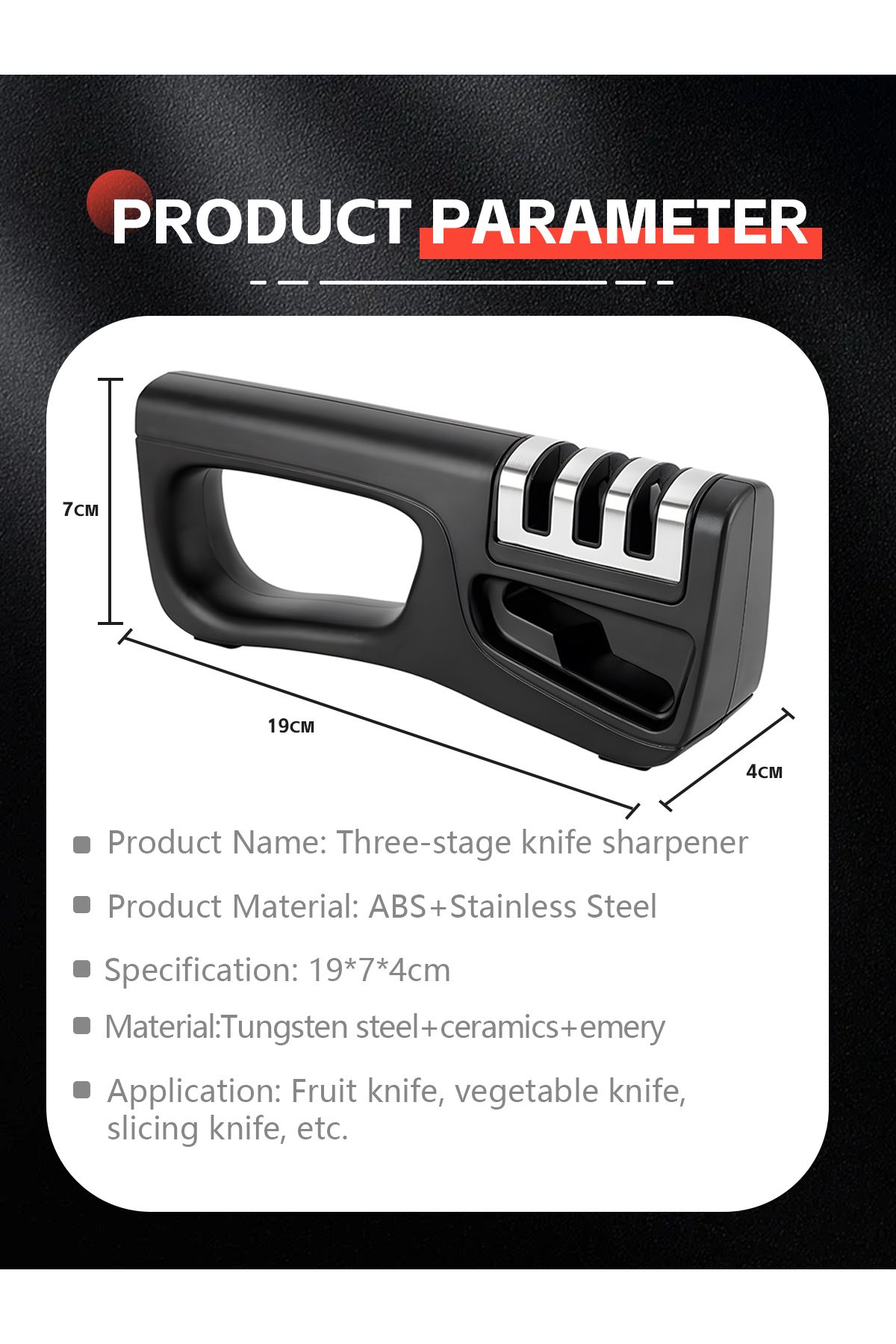 COOYA-4-In-1 Versatile Knife Sharpener, With Removable Blade, 4 level System, Kitchen Tool for Sharpen 4