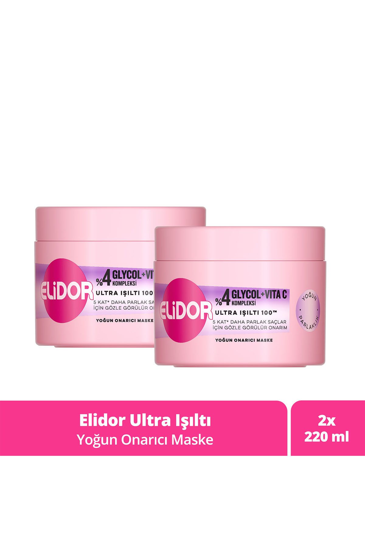 Elidor Yoğun Onarıcı Maske Ultra Işıltı Yoğun Parlaklık 220 ml x2