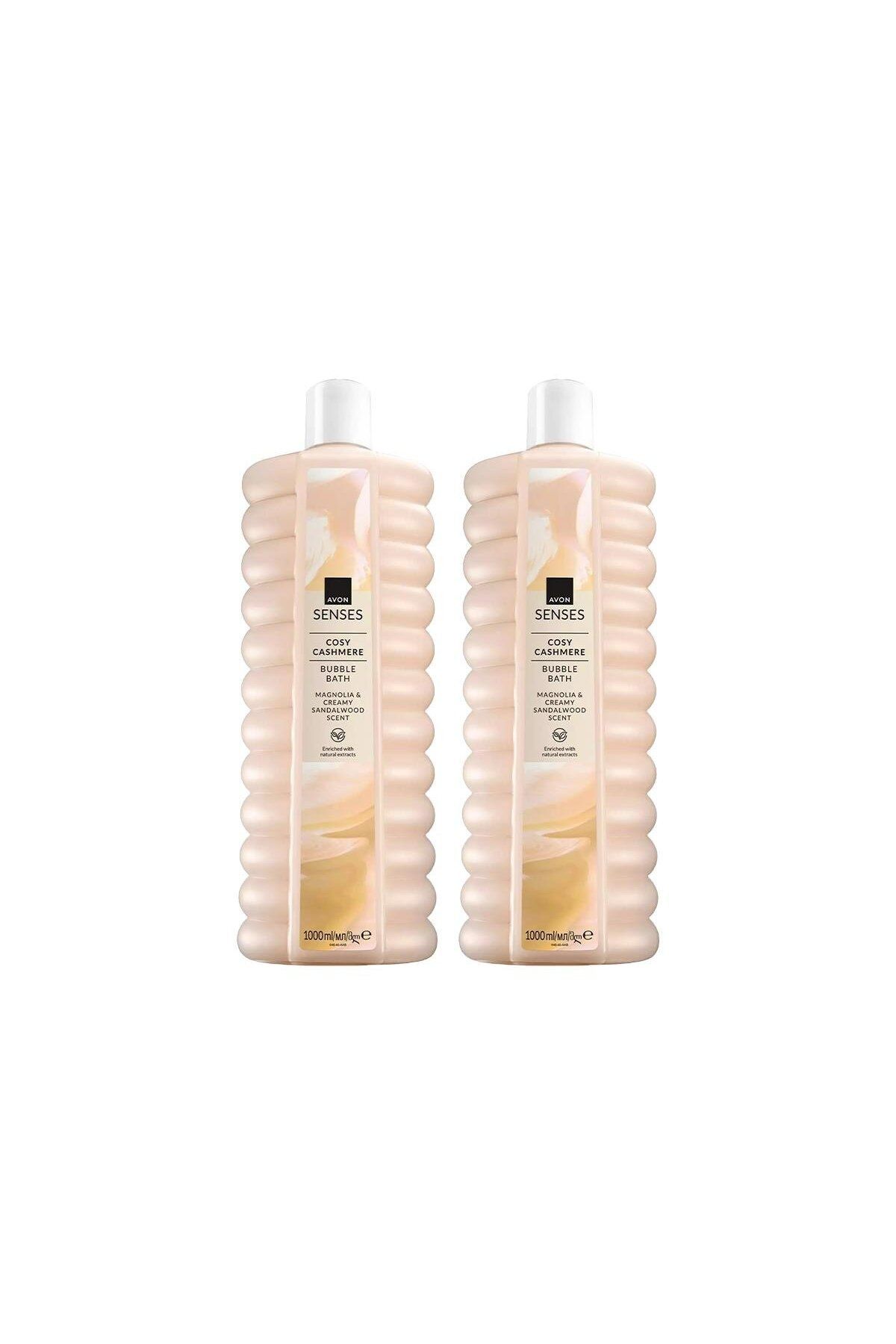 AVON Senses Cosy Cashmere Banyo Köpüğü 1000ml. İkili Set