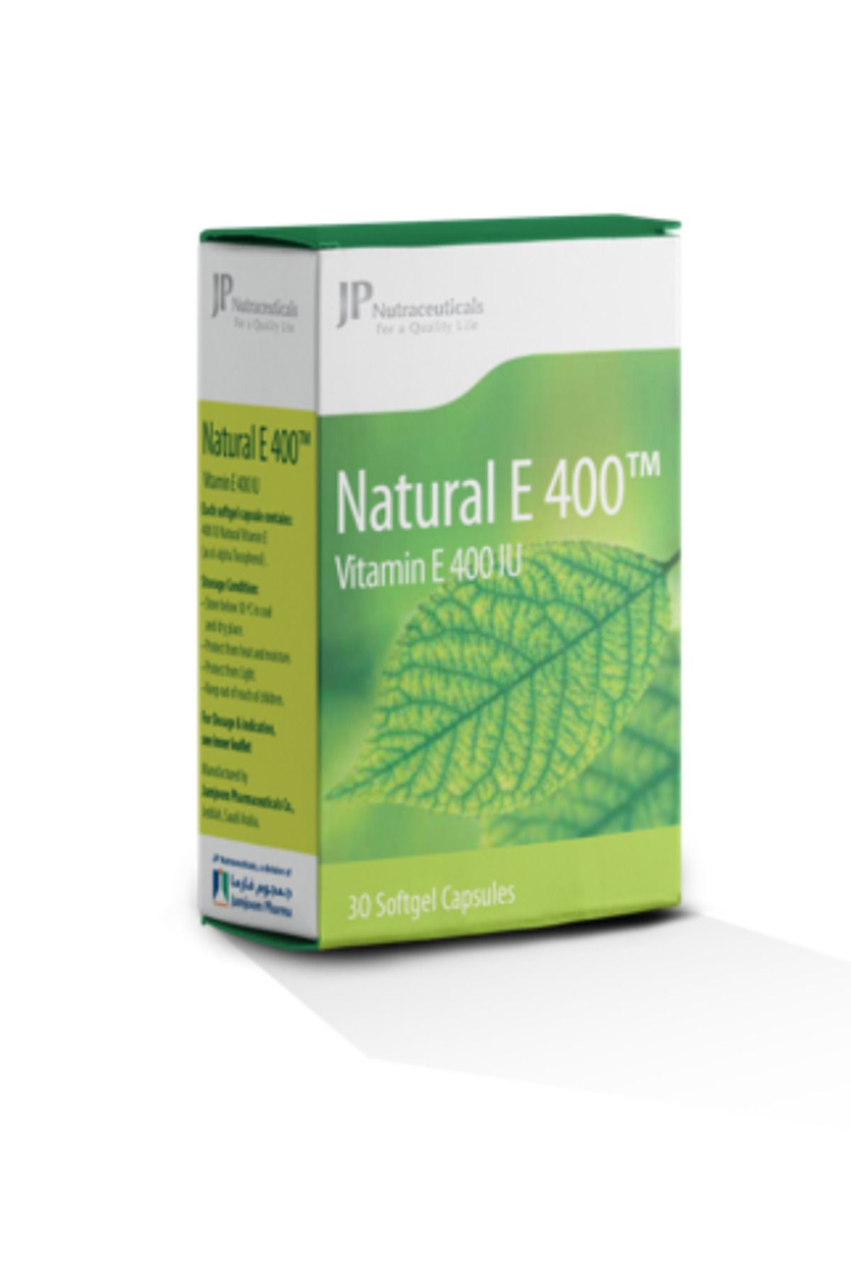 JP Nutraceuticals-GP Natural Vitamin E 400 IU 30 Capsules 1