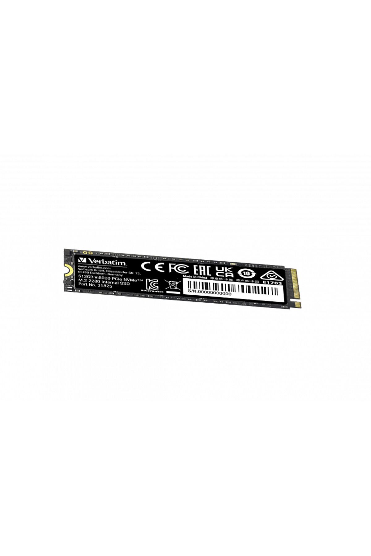 Verbatim Vi5000 PCIE4 NVME M.2 512 GB Dahili SSDSiyah