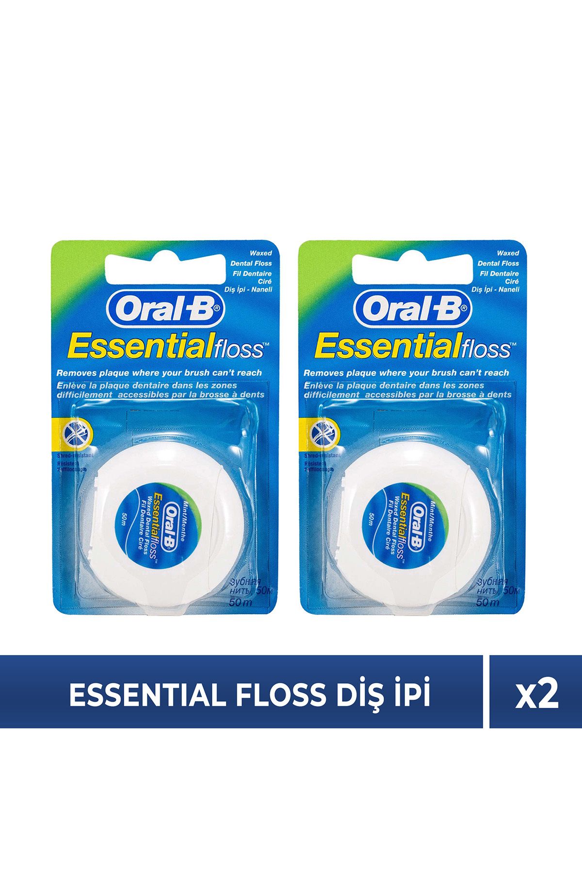 Oral-B  Diş Ipi Essential Floss 50M x2 Adet