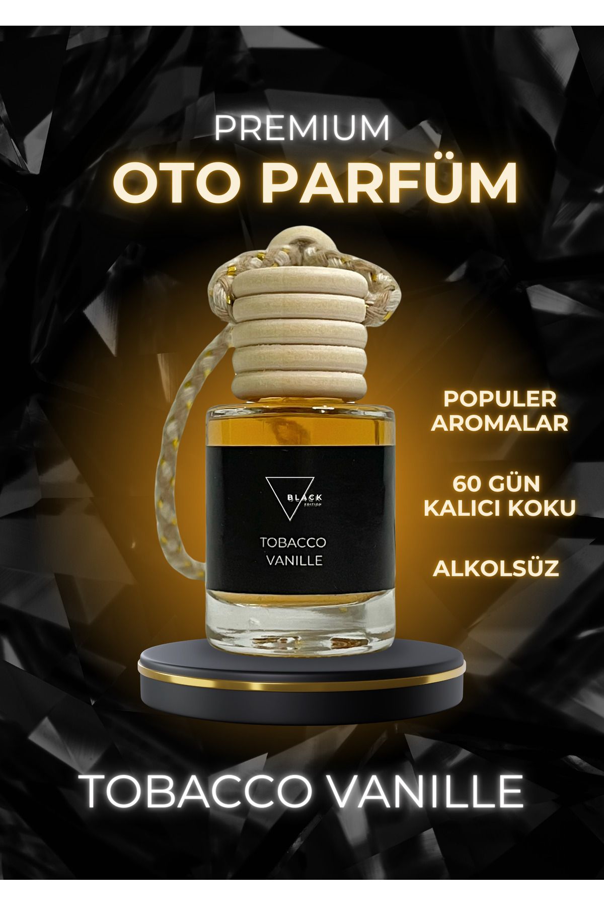 BLACK EDITION Premium Otomobil Parfümü -  60 gün Kalıcı koku Alkolsüz 10 ml.