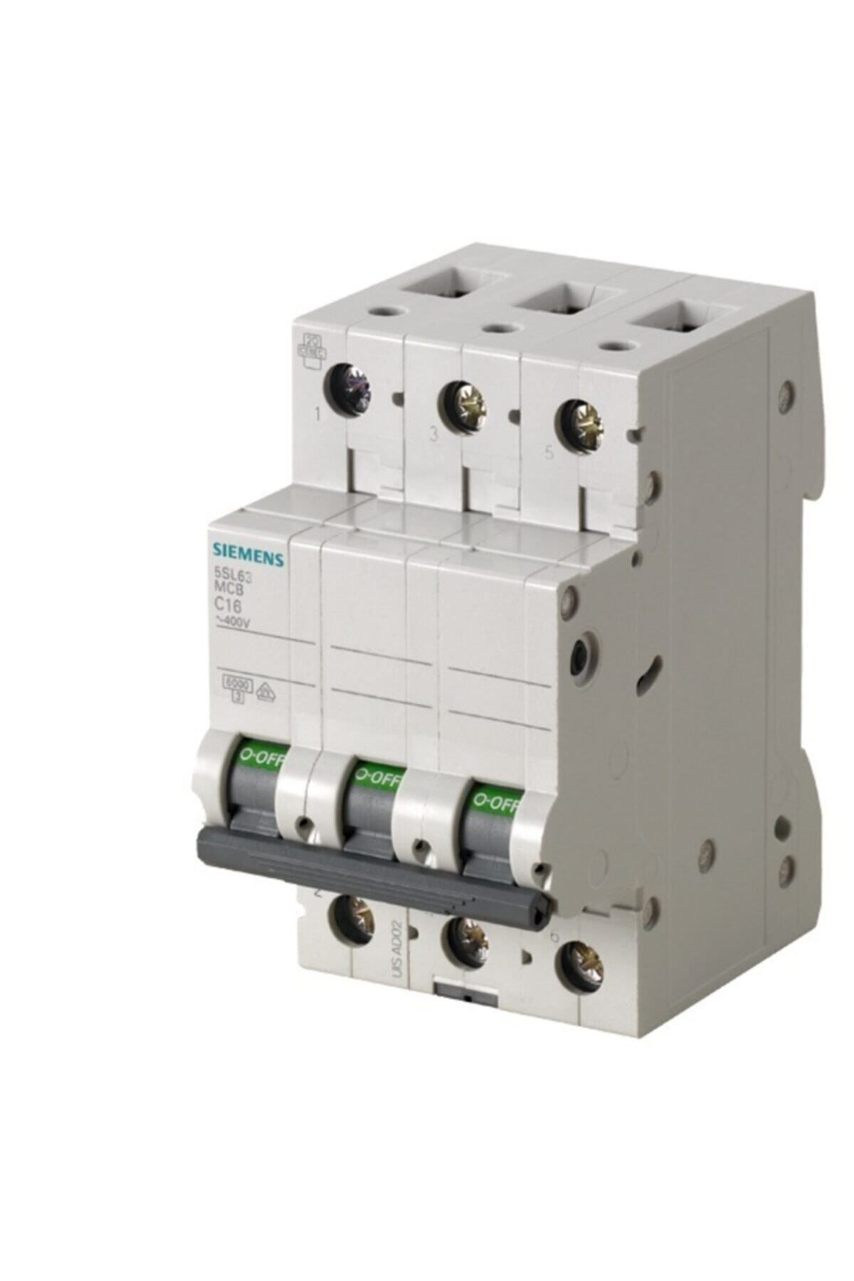 Siemens-3X63 Ampere Automatic Fuse with Switch - C 63A 6Ka 2