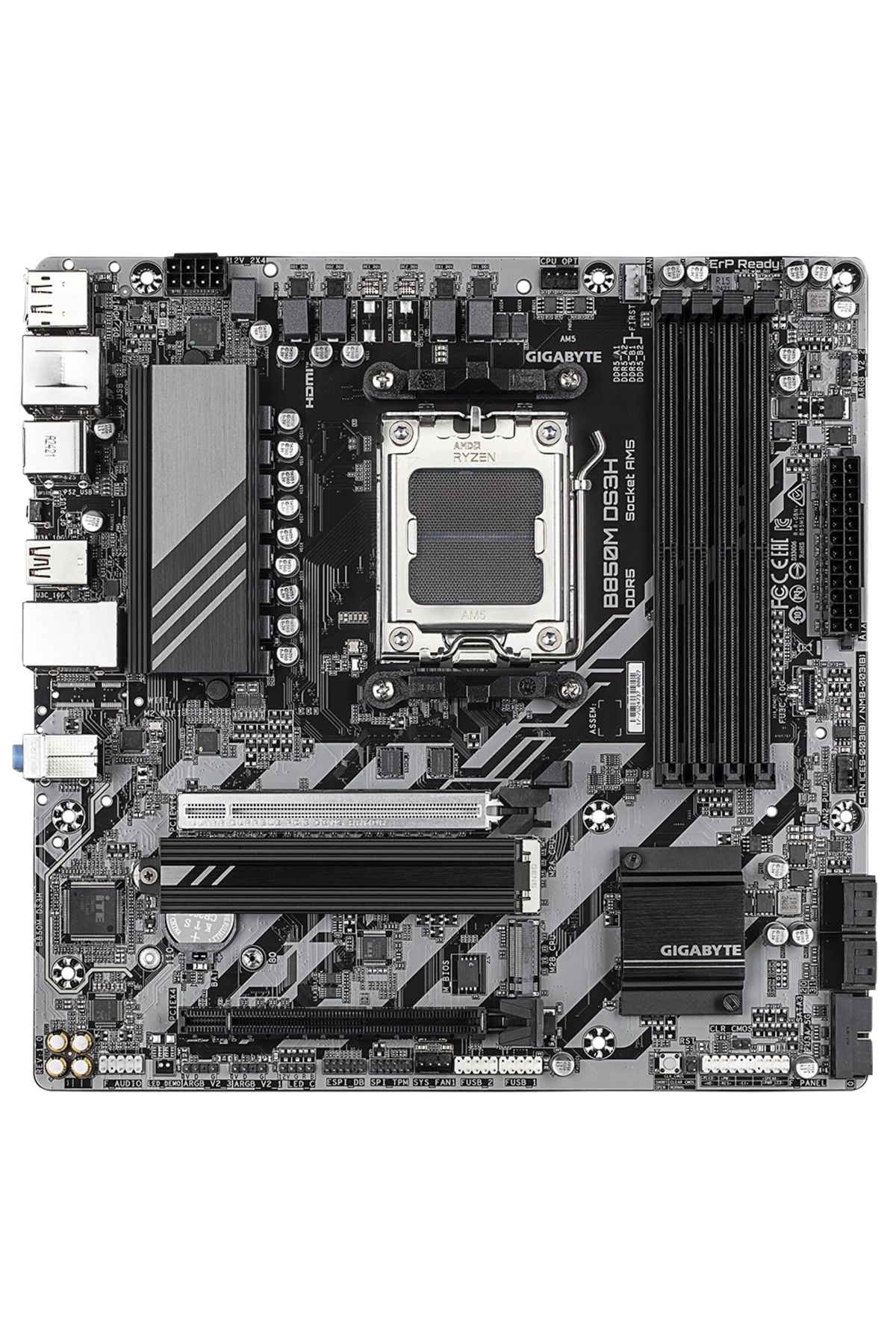 Gigabyte-اللوحة الأم B850m DS3H DDR5 8200 (OC) M.2 Am5 Matx 2