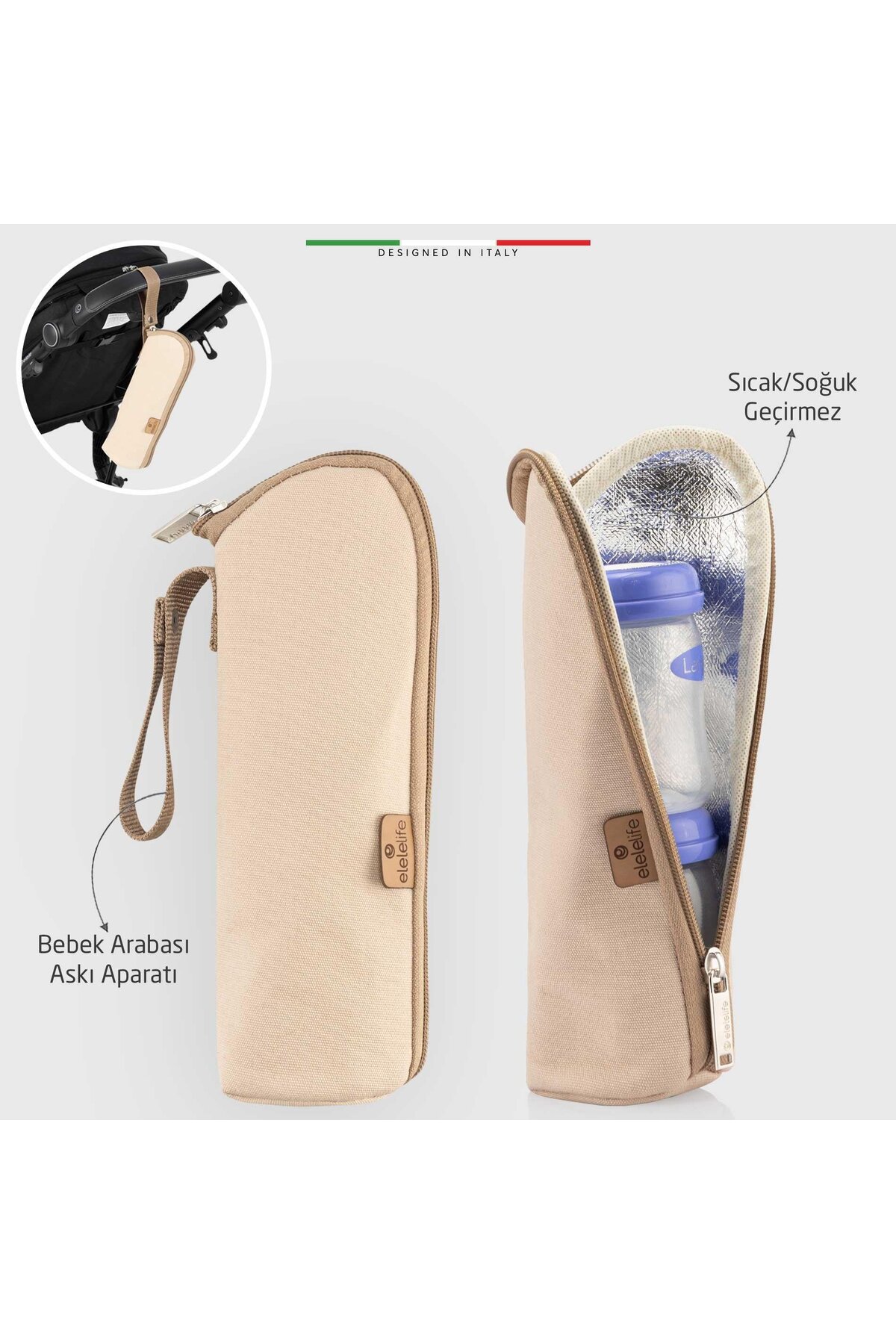 Elele Life Venice 3in1 Anne Bebek Bakım Çantası Bej fotoğrafı 7 (önizleme)