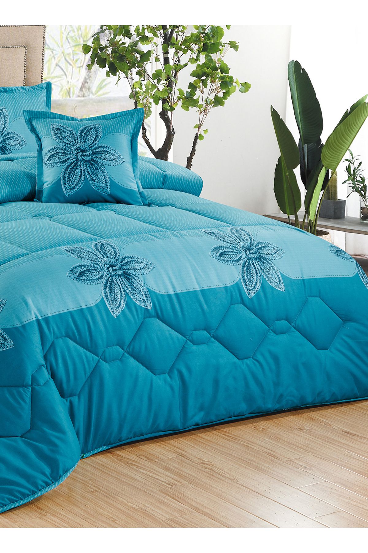 Generic-Comforter Set 4 Piece Single Size Elegant Bedspread Lightweight Comforter Suitable for All Seasons 3