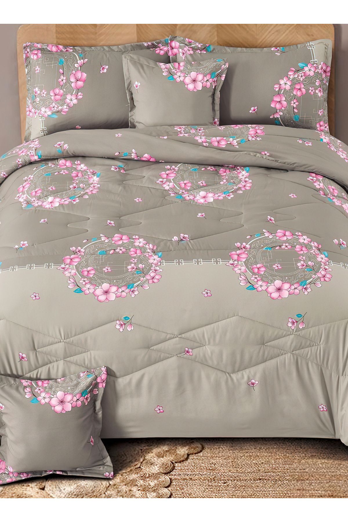 Generic-Comforter Set King Size 6 Pieces Comforter Set Twin Unisex Bedding Set 4