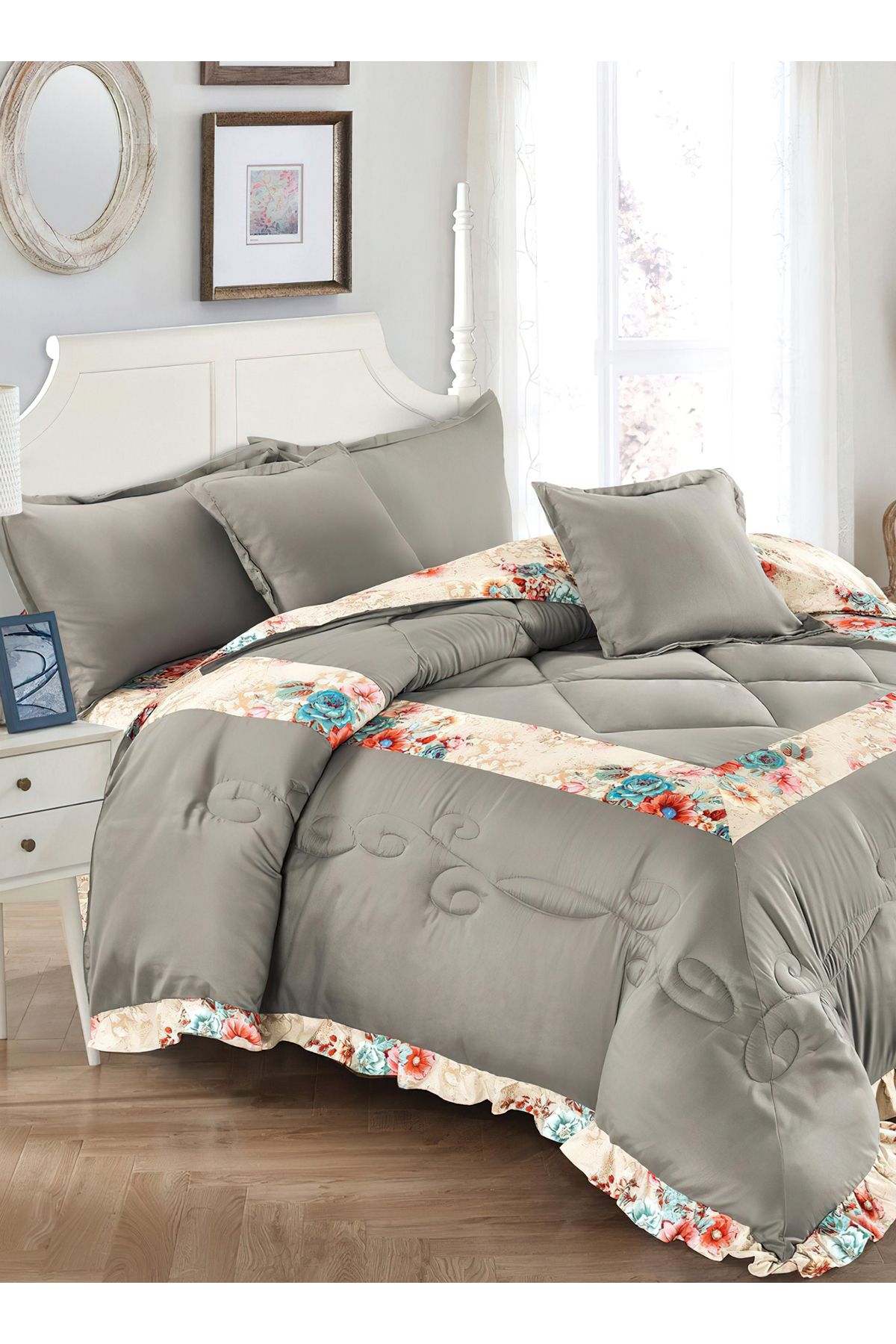Generic-Comforter Set 4 Piece Single Size Elegant Bedspread Lightweight Comforter Suitable for All Seasons 1